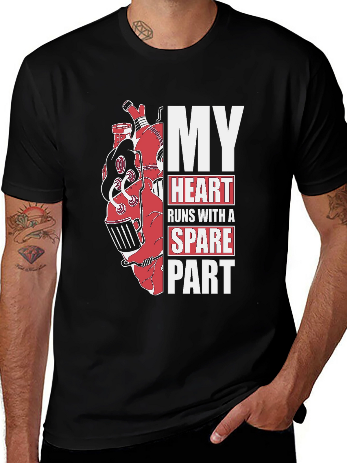 My Heart Runs With A Spare Part Graphic T-Shirt