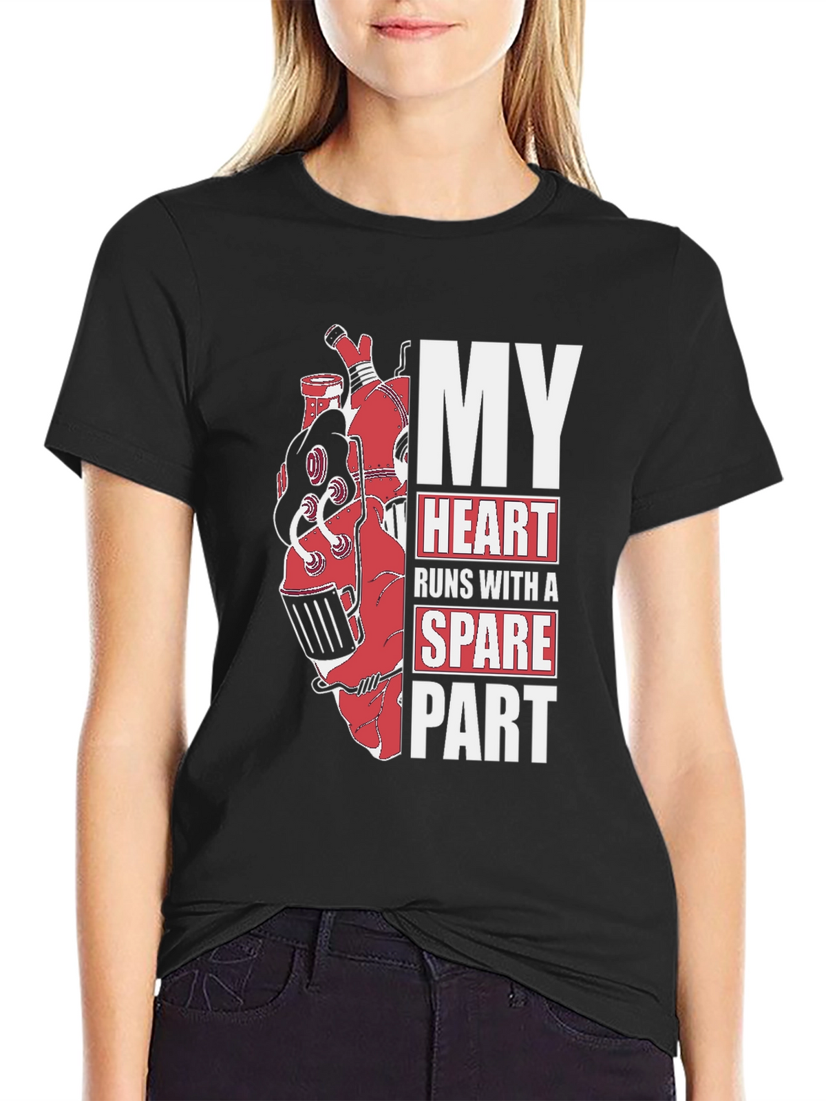 My Heart Runs With A Spare Part Graphic T-Shirt