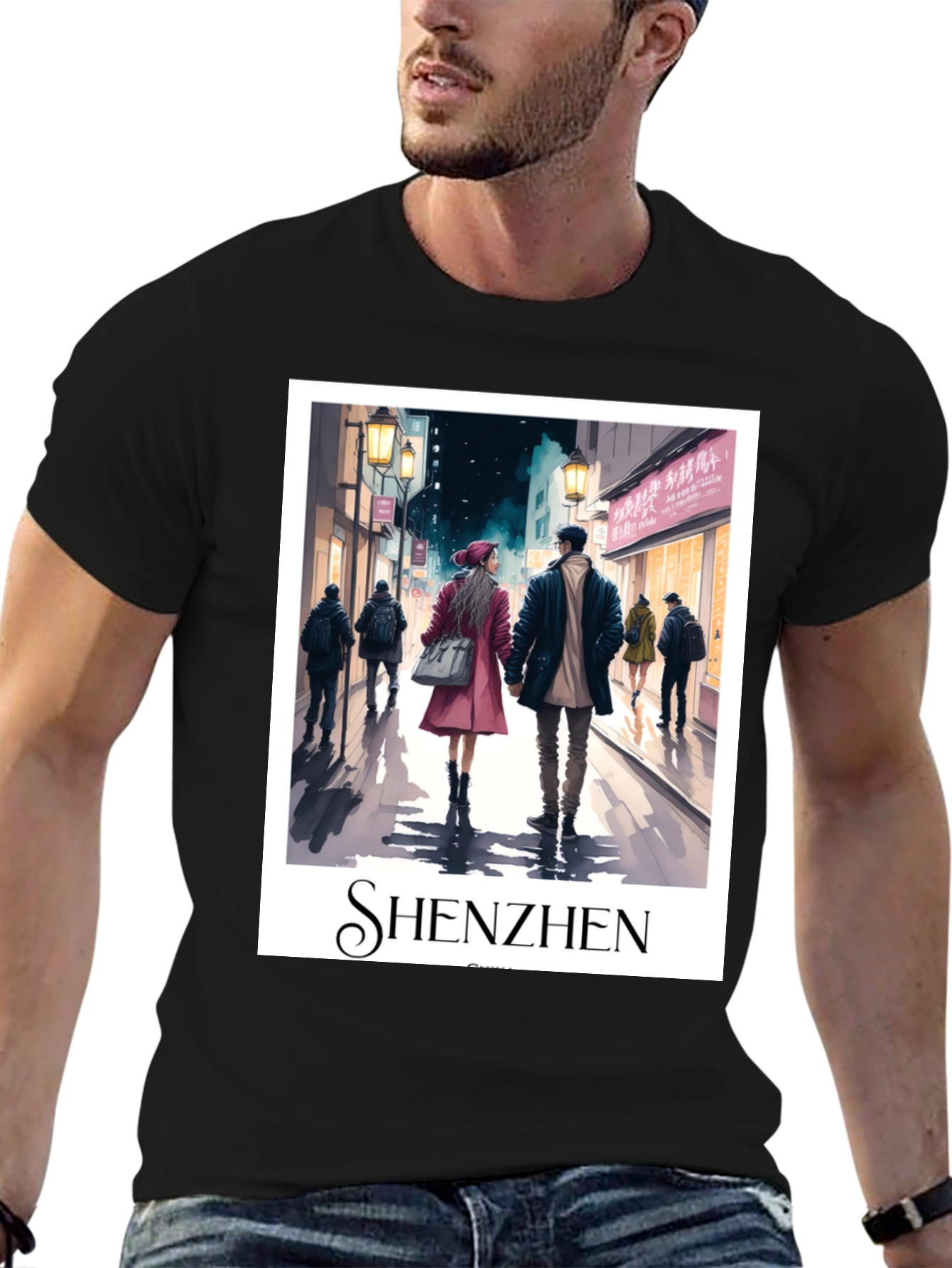 Shenzhen Cityscape Graphic T-Shirt