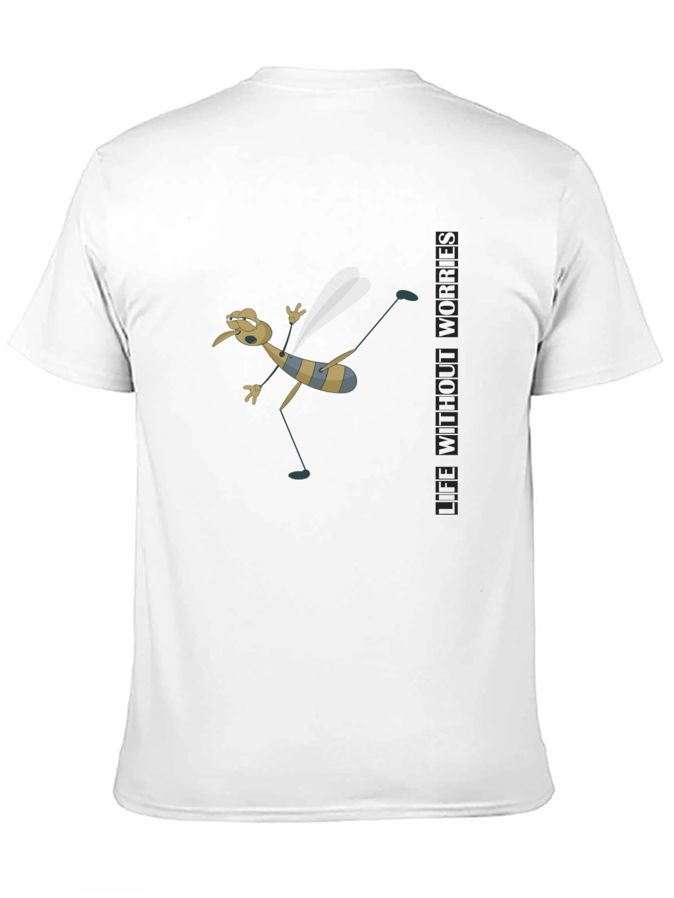Cartoon Mosquito Humor Black T-Shirt