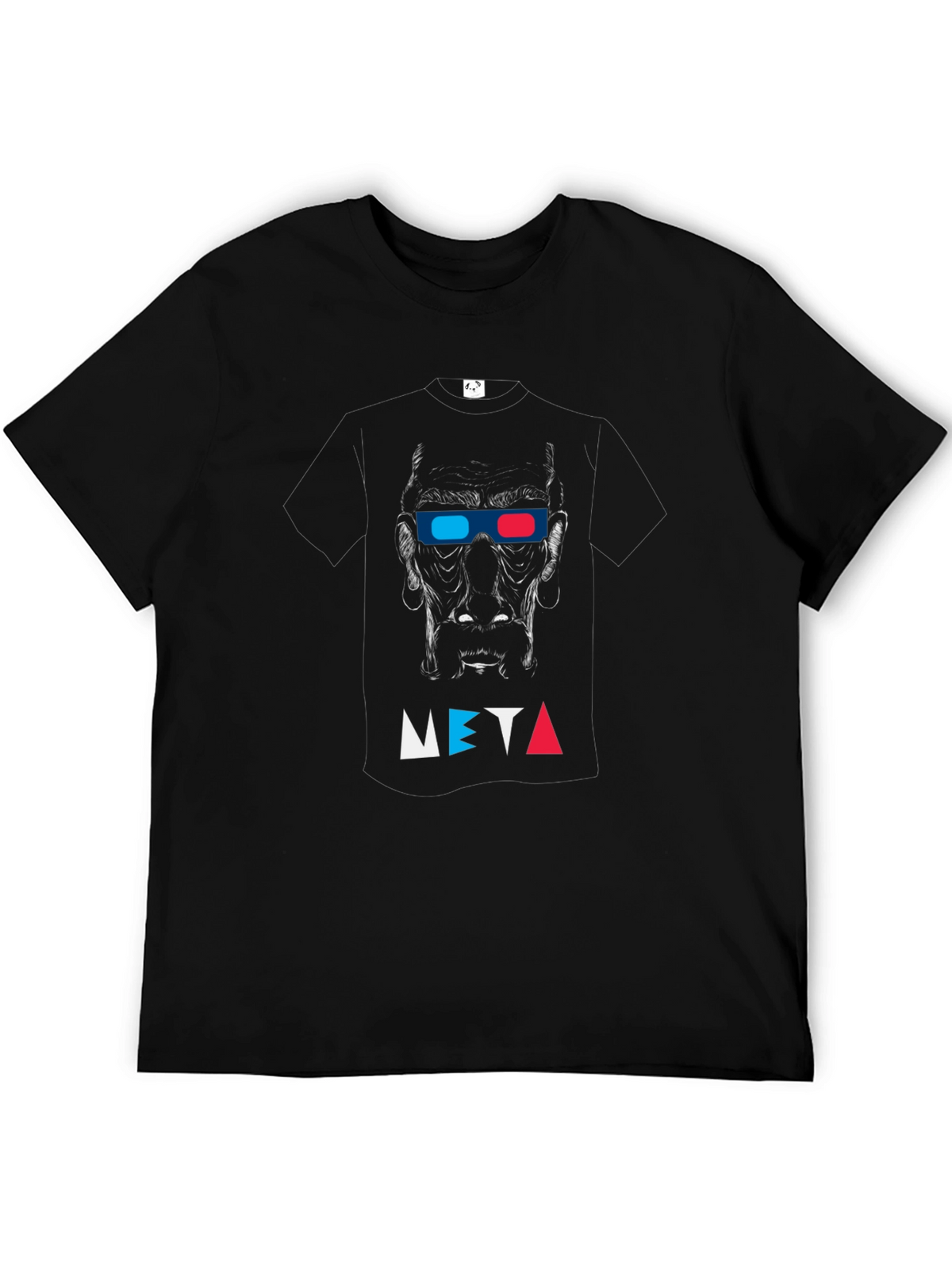 Meta 3D Glasses Black Graphic Tee