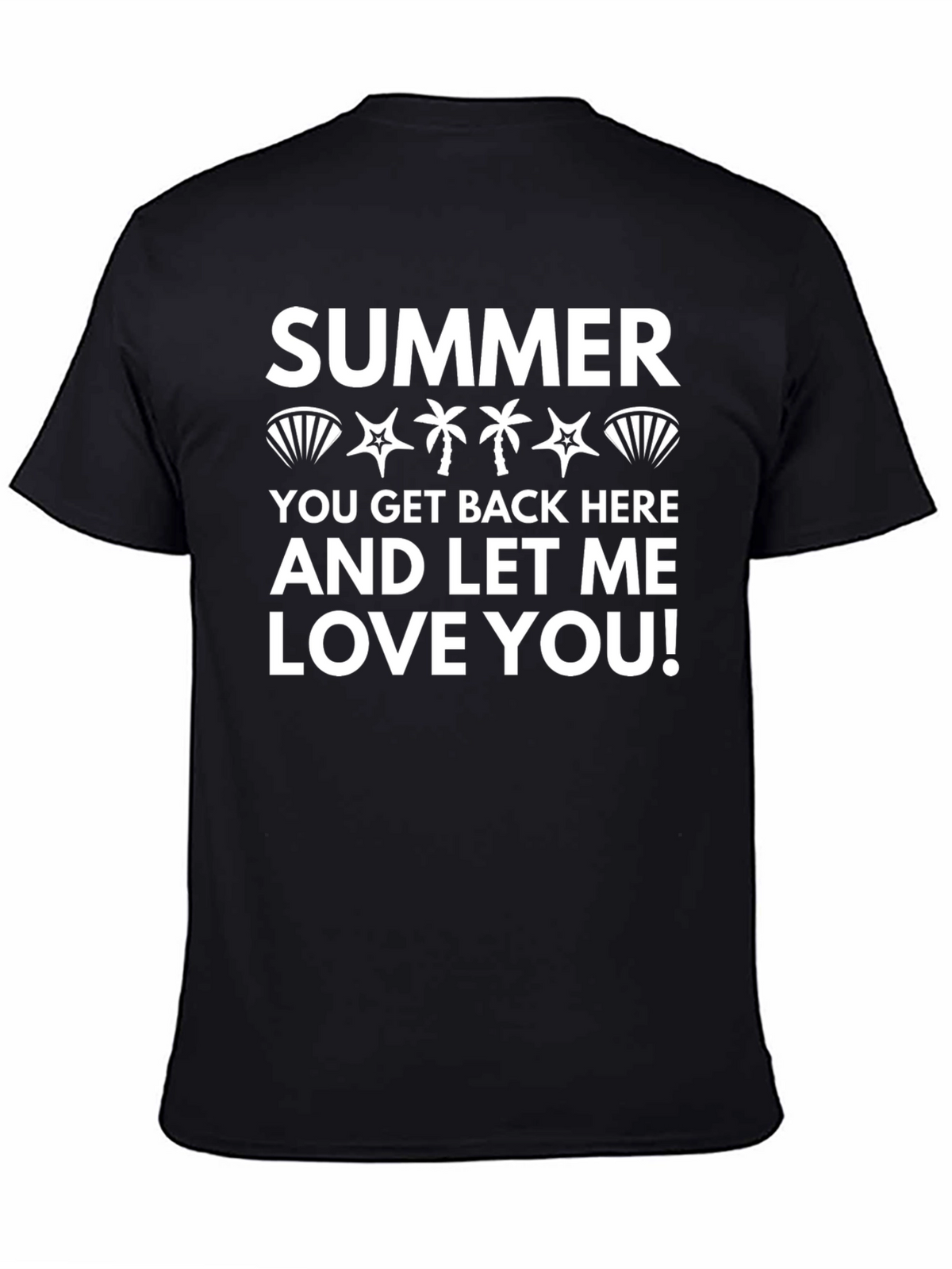 Summer Love Graphic Tee - Black Cotton T-Shirt