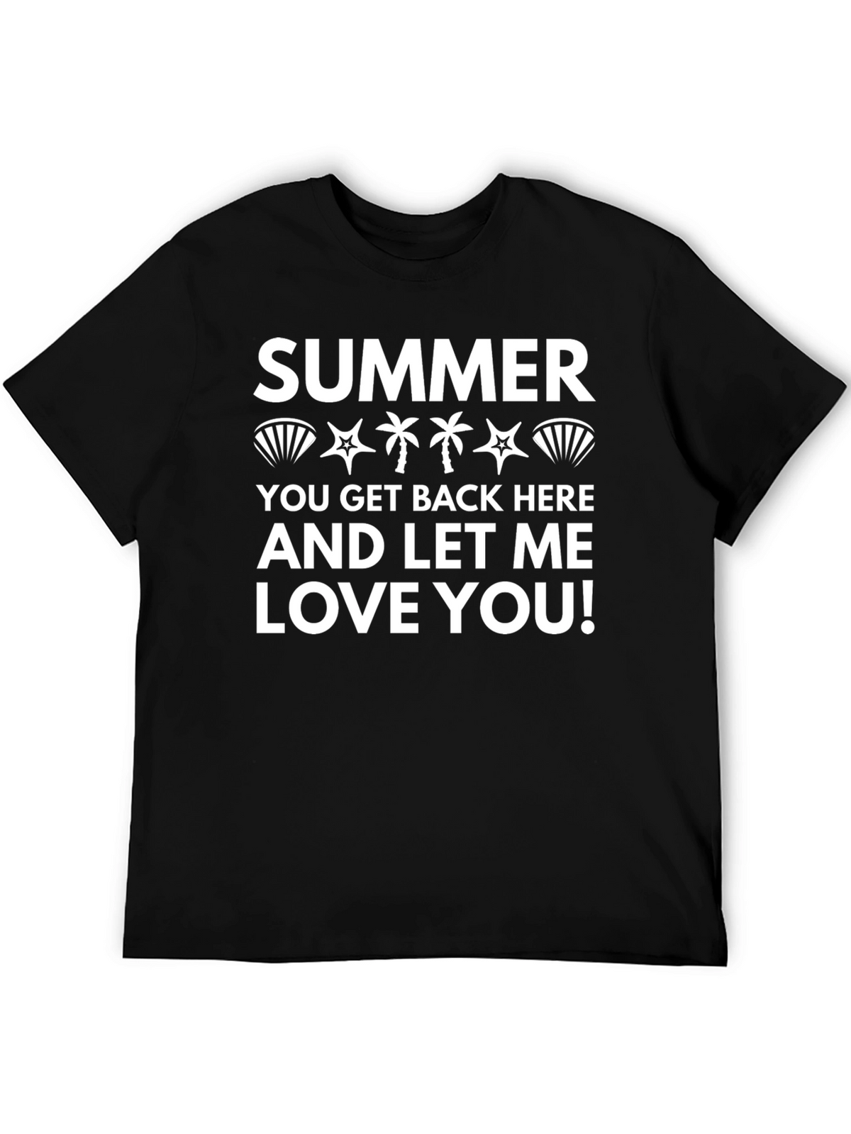 Summer Love Graphic Tee - Black Cotton T-Shirt