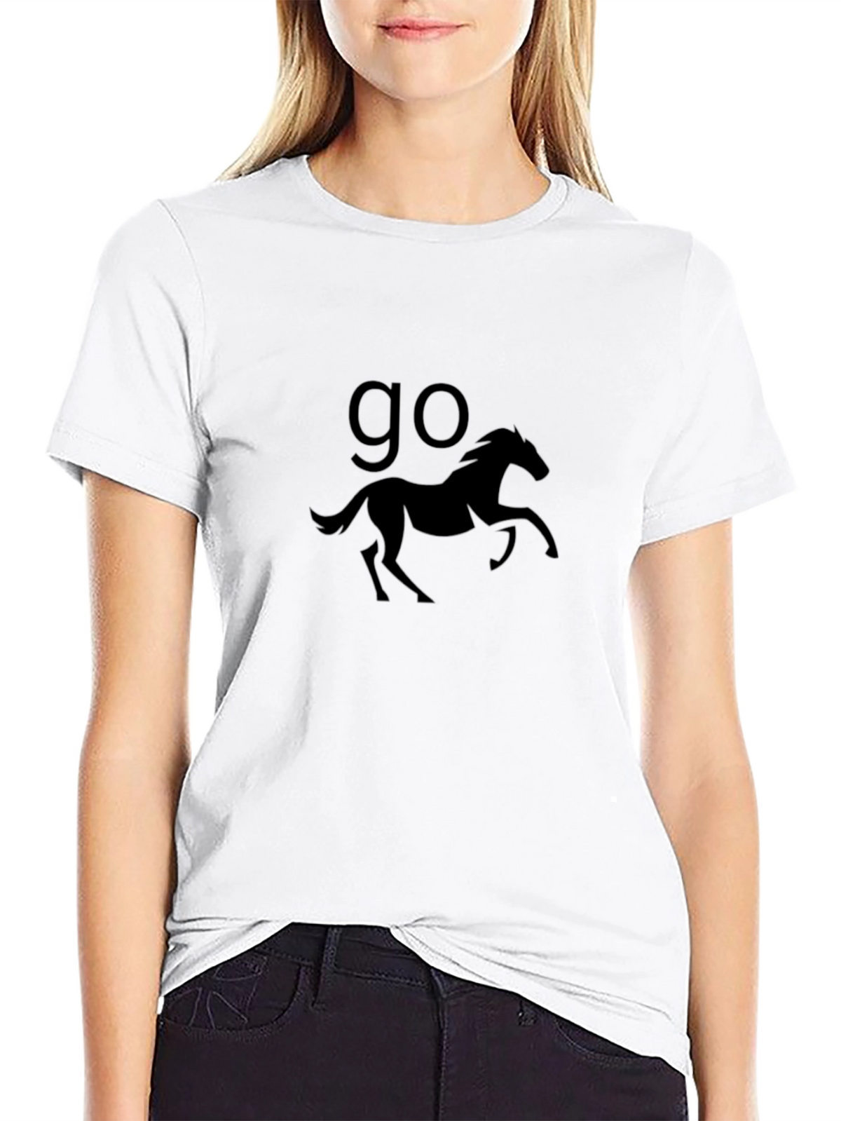 Go Horse T-Shirt - Black Graphic Tee