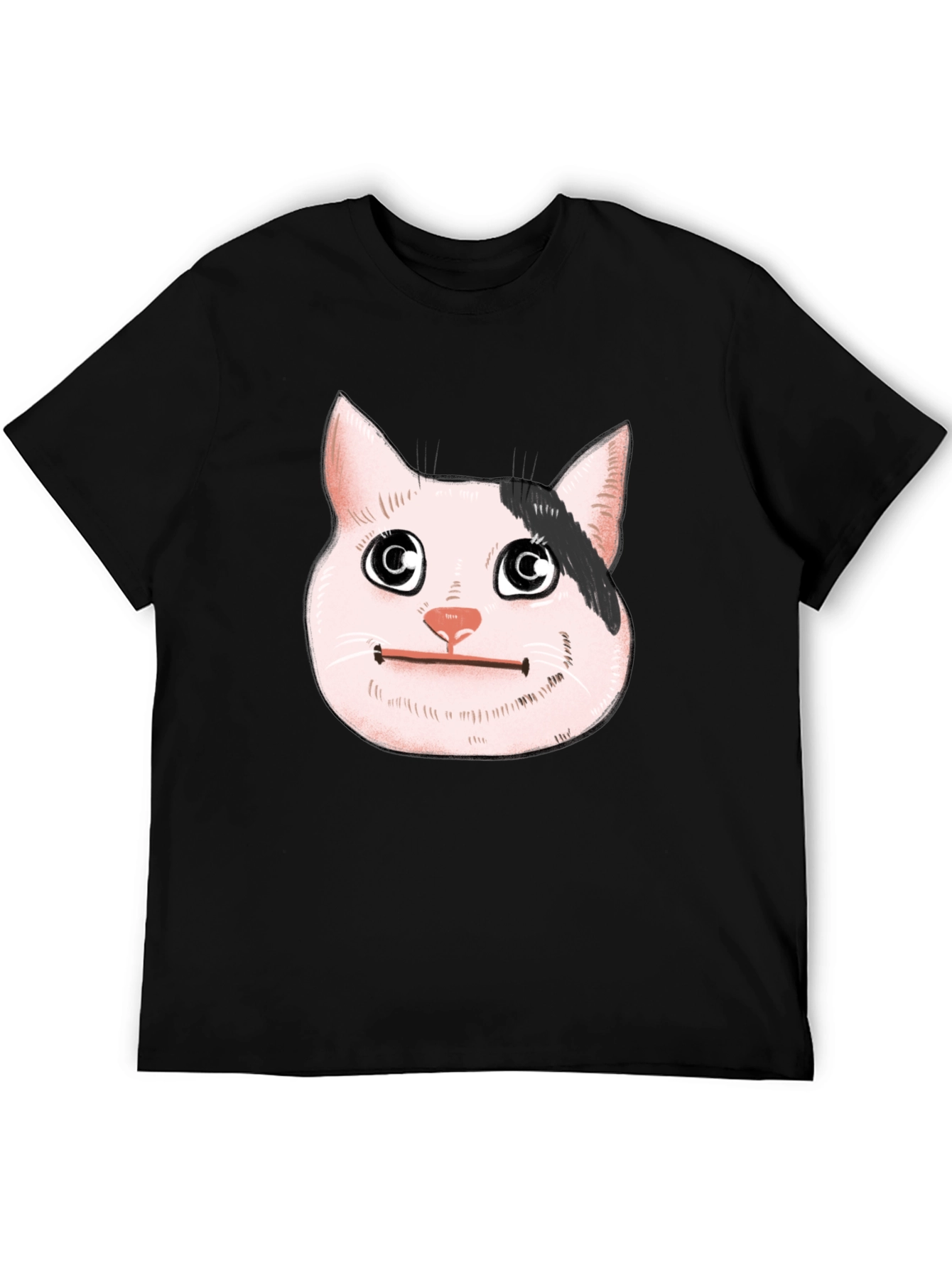 Beluga Cat Meme Black T-Shirt