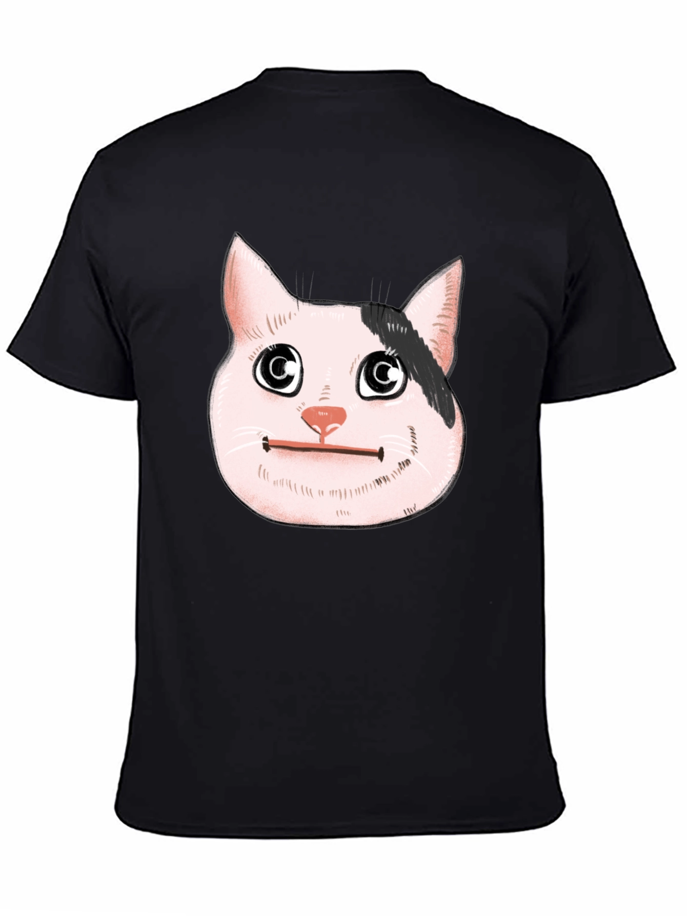 Beluga Cat Meme Black T-Shirt