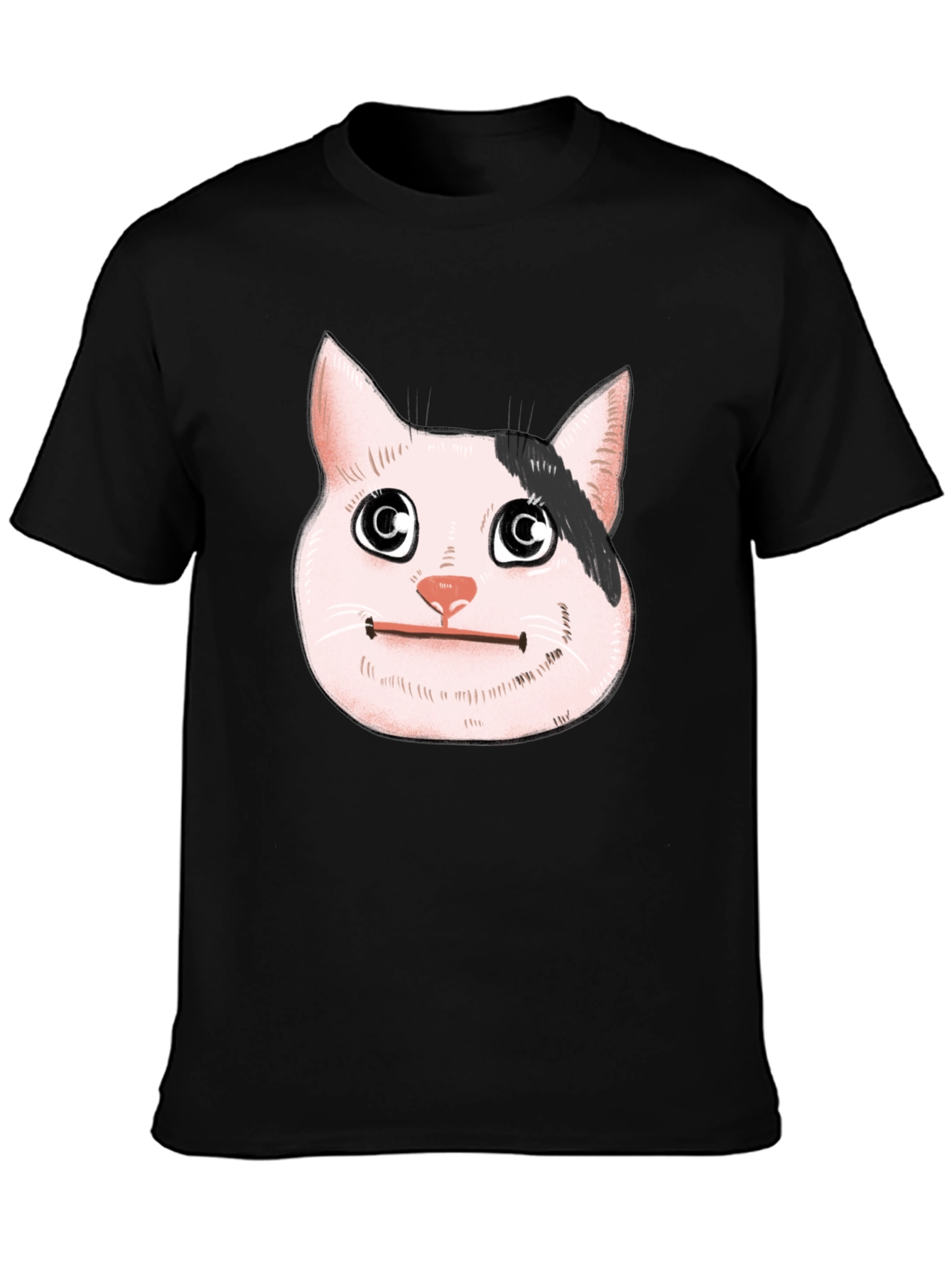 Beluga Cat Meme Black T-Shirt