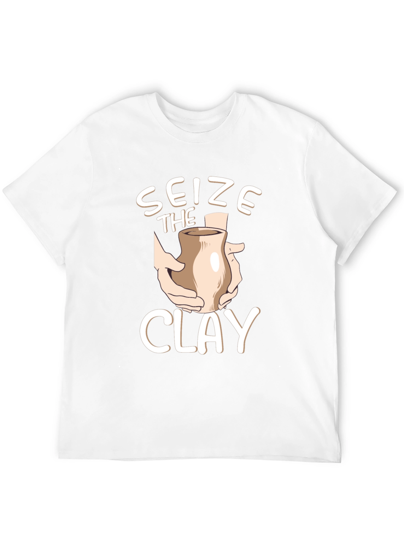 Seize the Clay Black T-Shirt Pottery Design