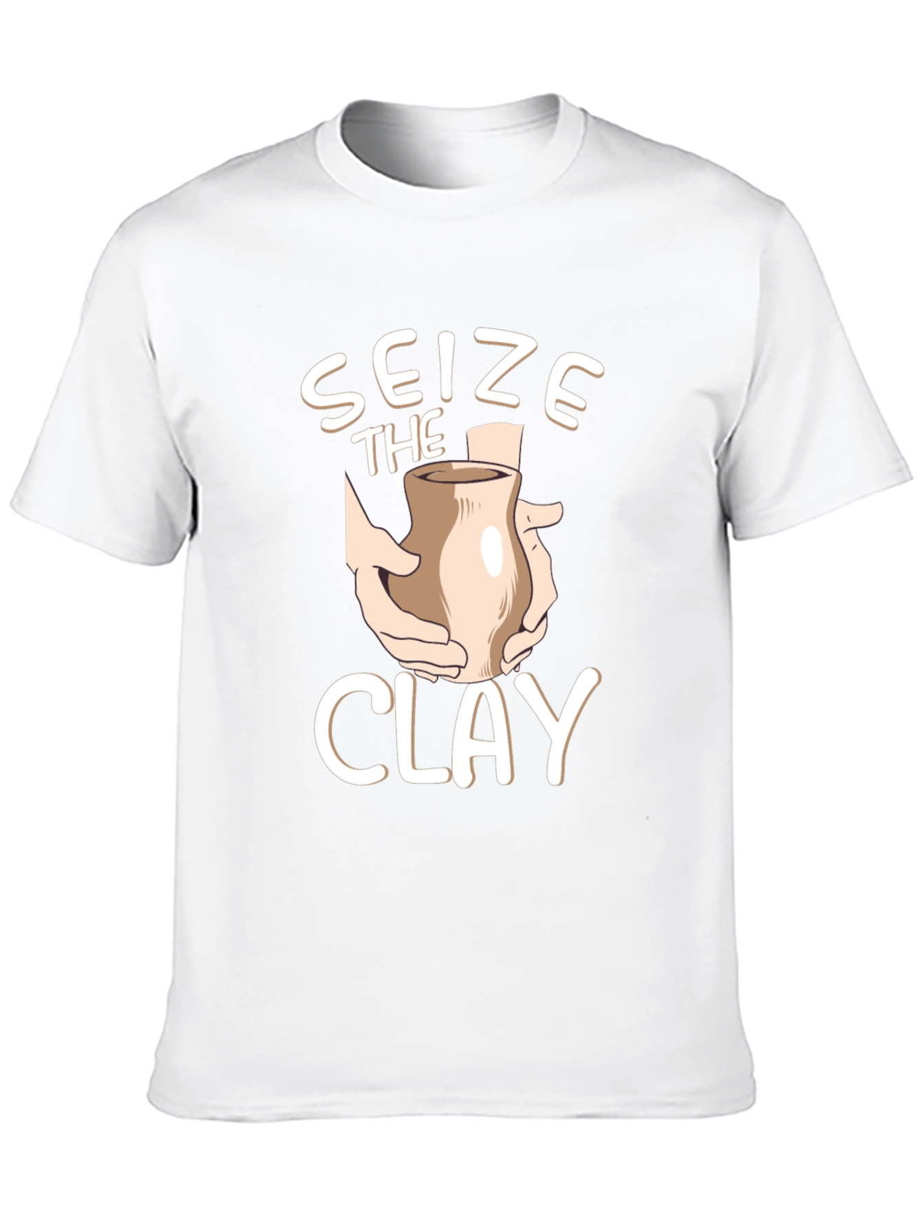 Seize the Clay Black T-Shirt Pottery Design