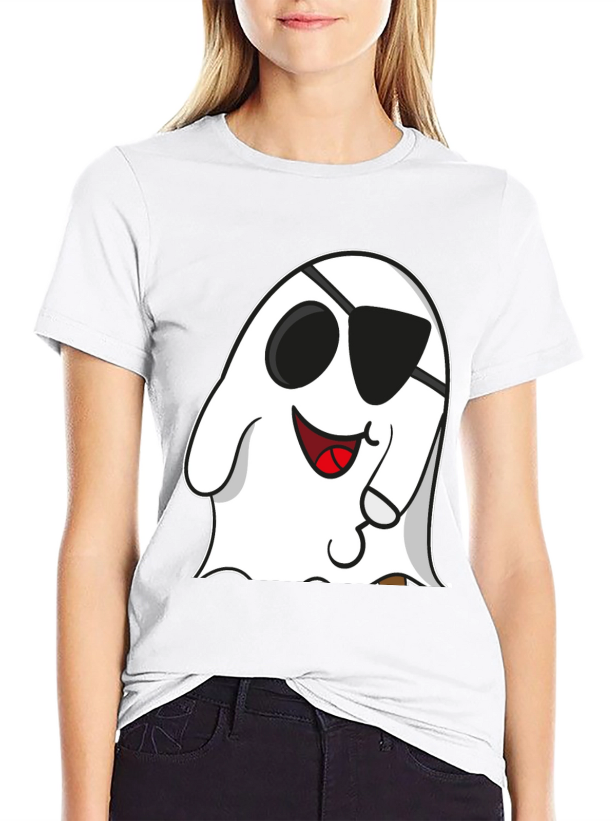 Funny Pirate Ghost Graphic T-Shirt