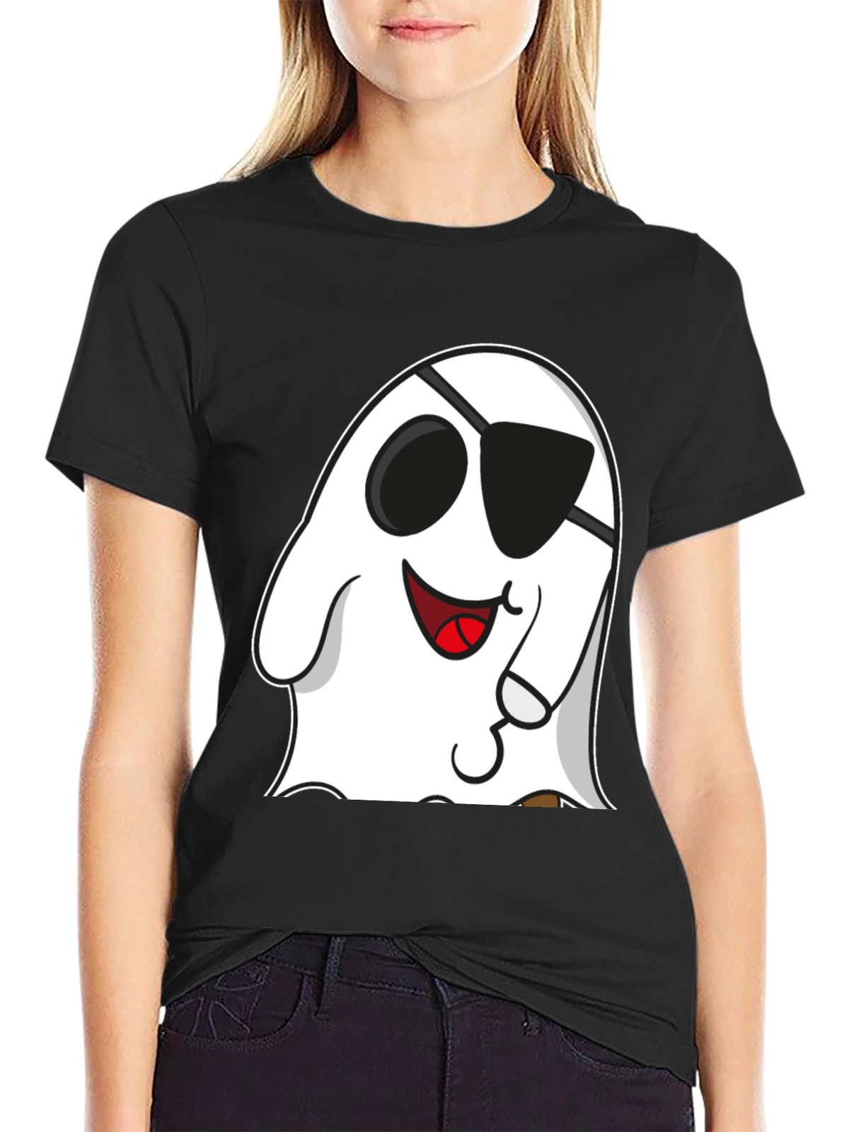 Funny Pirate Ghost Graphic T-Shirt