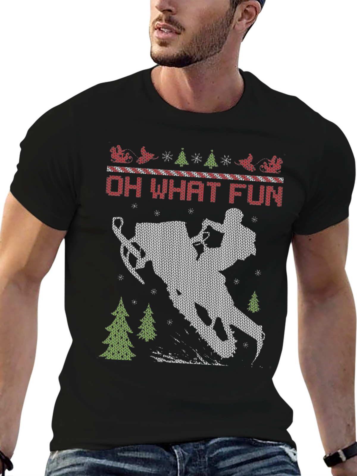 Oh What Fun Snowmobile T-Shirt
