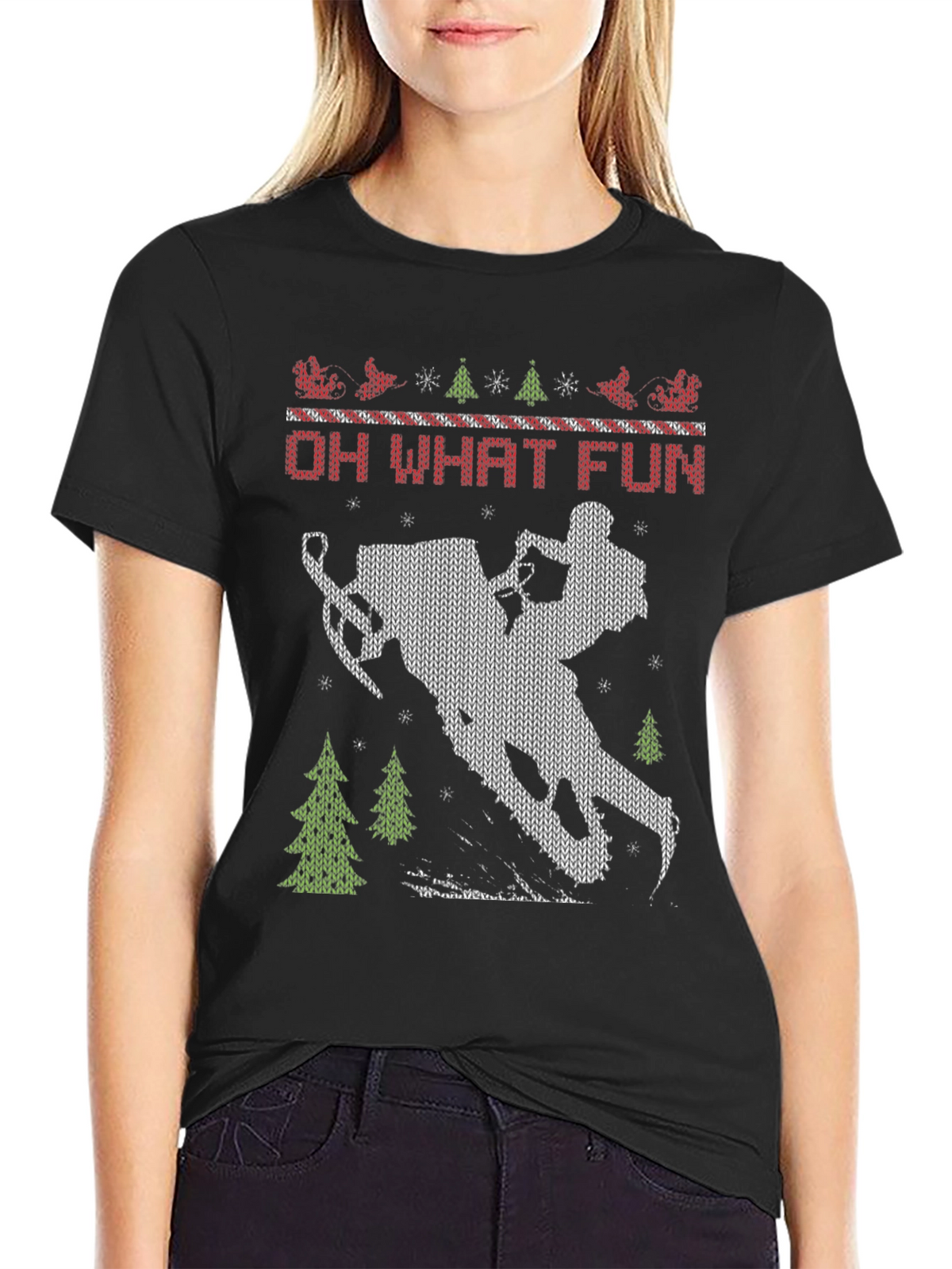 Oh What Fun Snowmobile T-Shirt