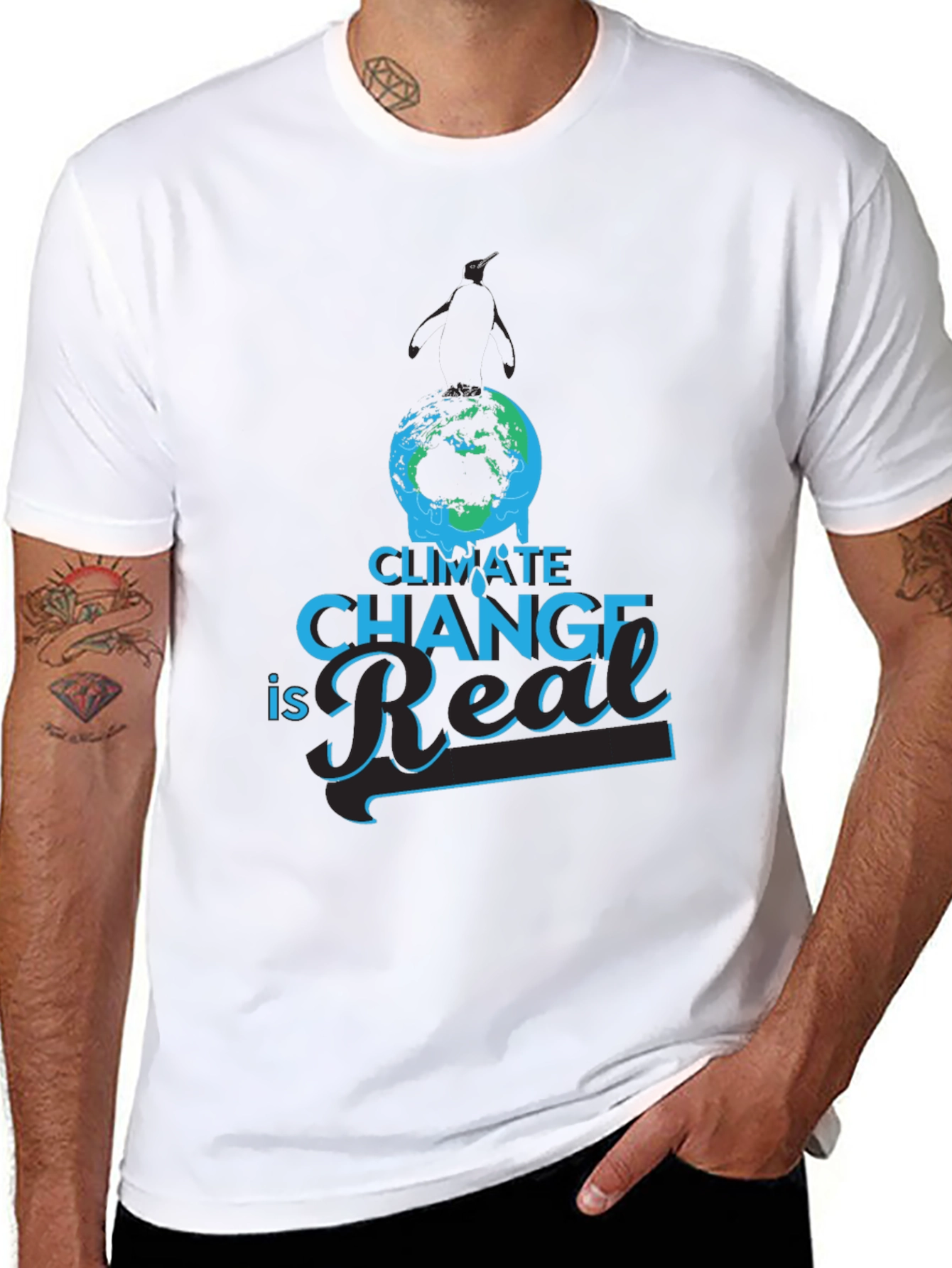 Climate Change Is Real Graphic T-Shirt - Black