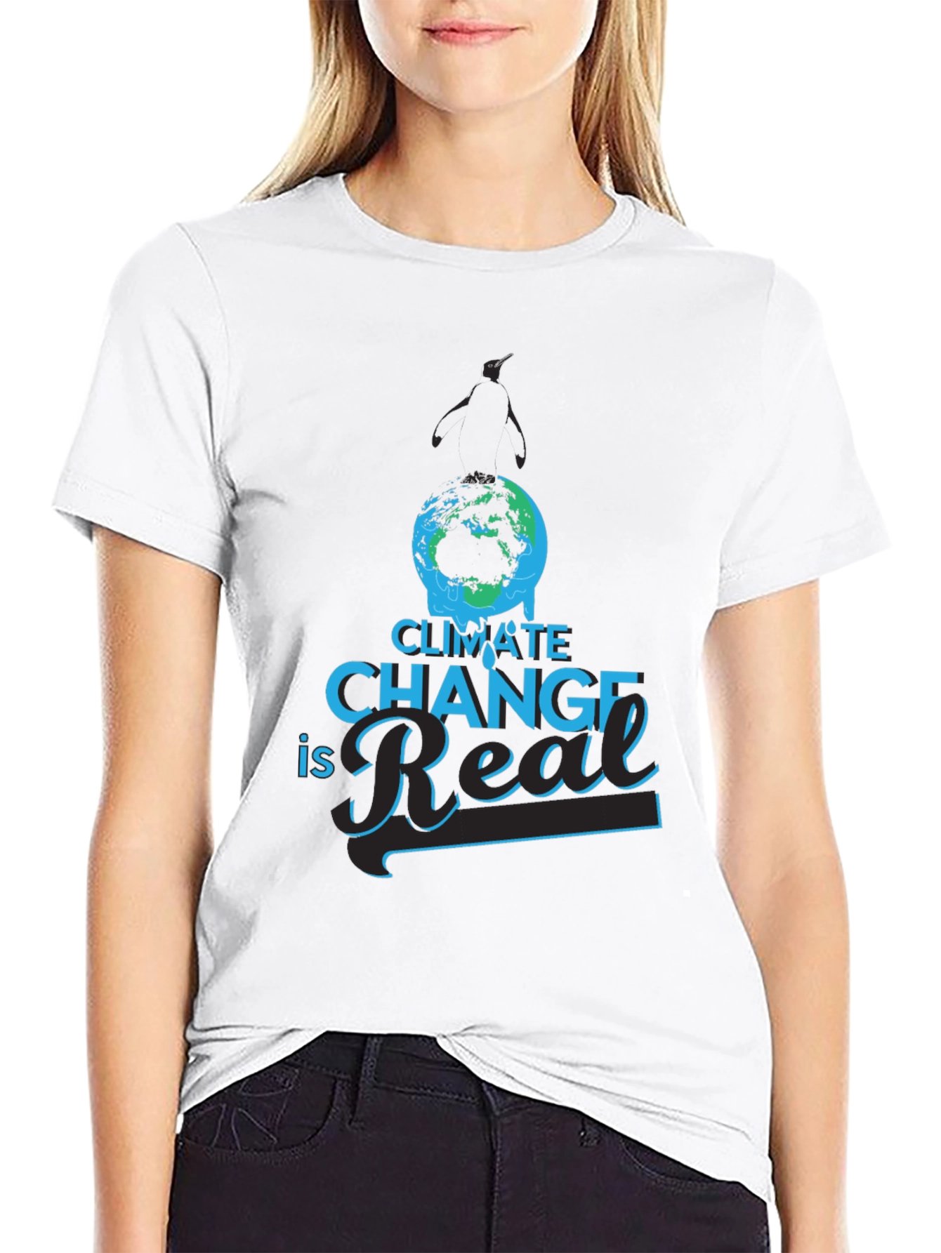Climate Change Is Real Graphic T-Shirt - Black