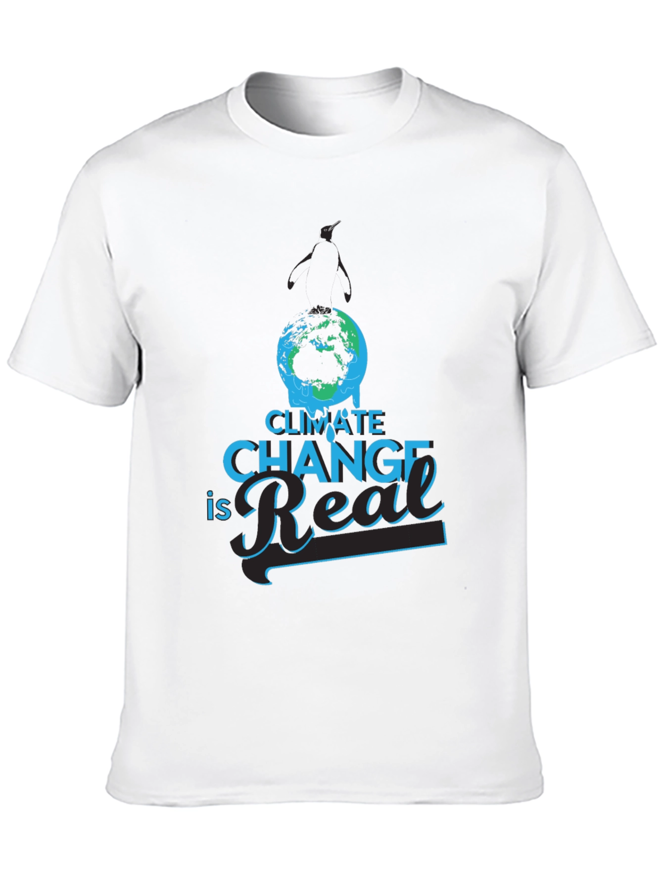 Climate Change Is Real Graphic T-Shirt - Black