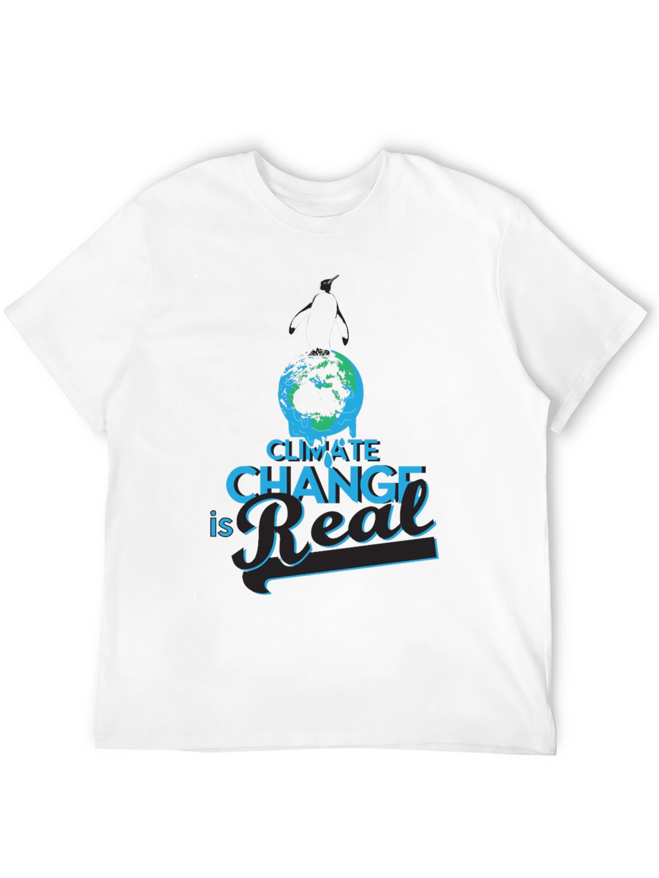 Climate Change Is Real Graphic T-Shirt - Black