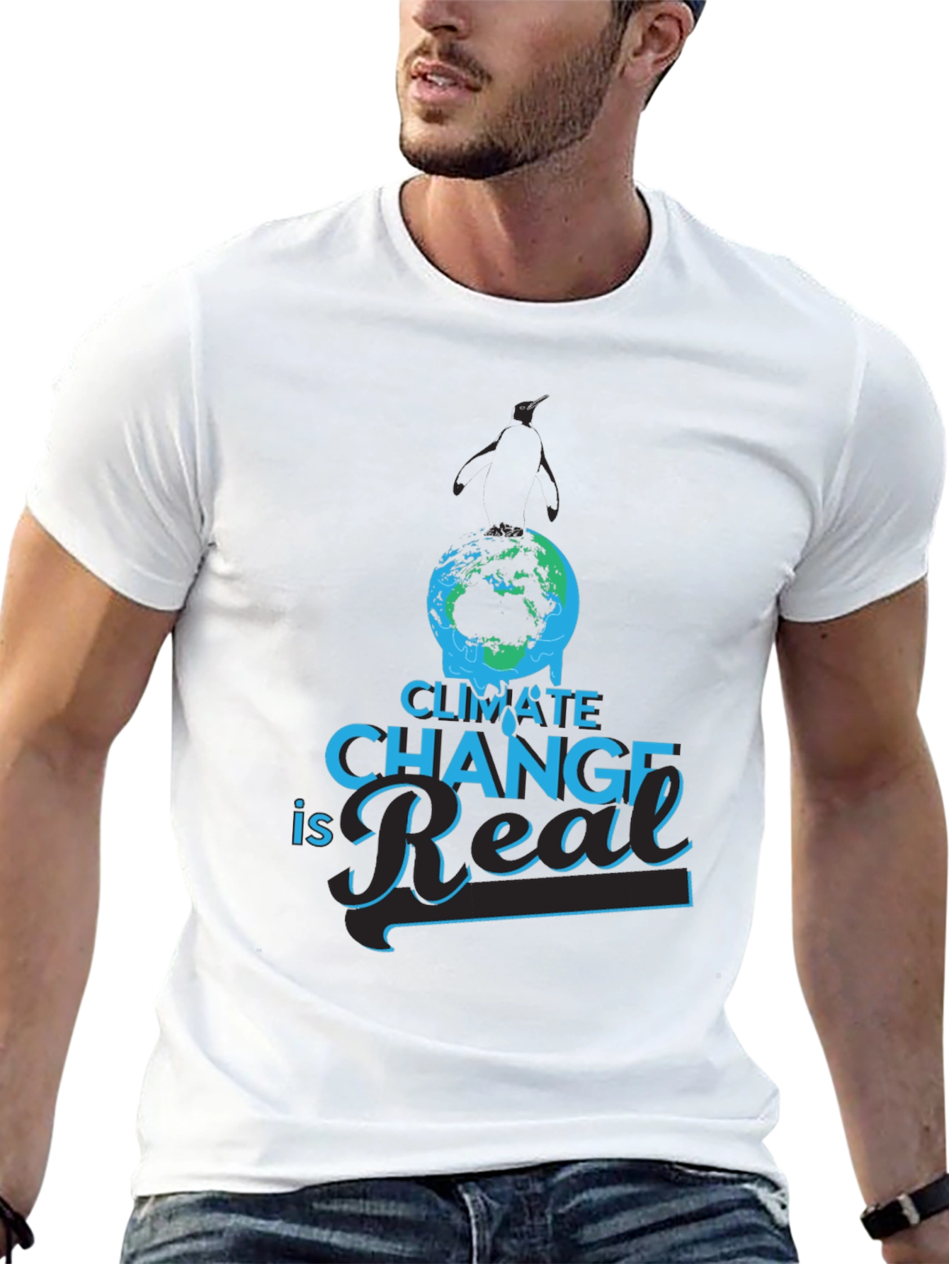 Climate Change Is Real Graphic T-Shirt - Black