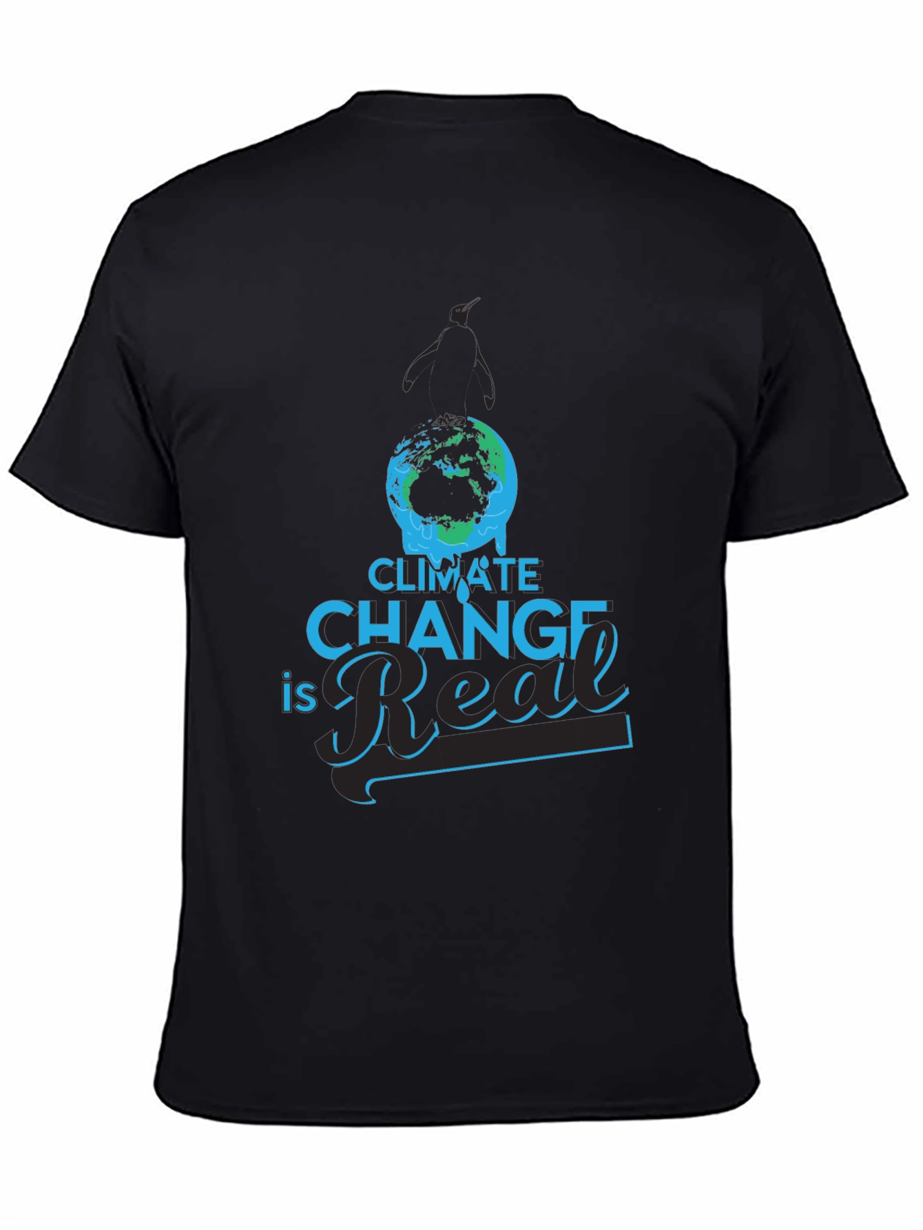 Climate Change Is Real Graphic T-Shirt - Black
