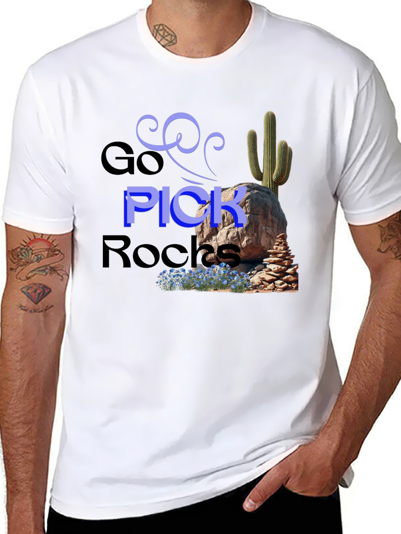 Go Pick Rocks Graphic Tee - Desert Adventure