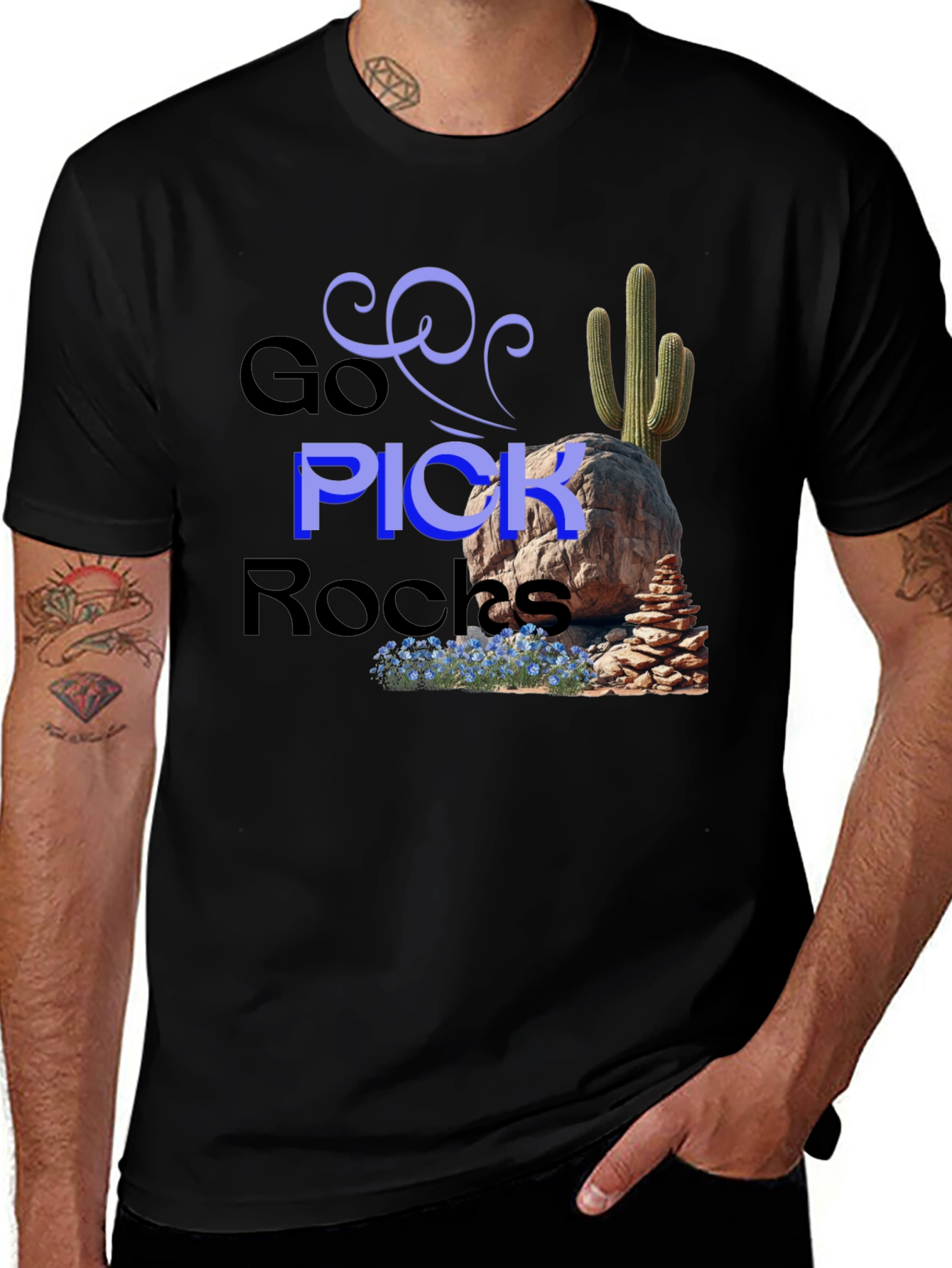 Go Pick Rocks Graphic Tee - Desert Adventure