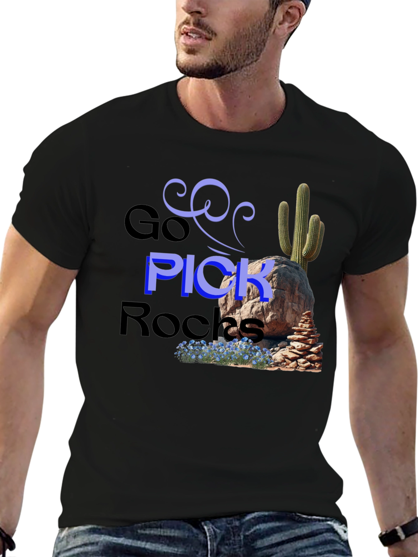 Go Pick Rocks Graphic Tee - Desert Adventure