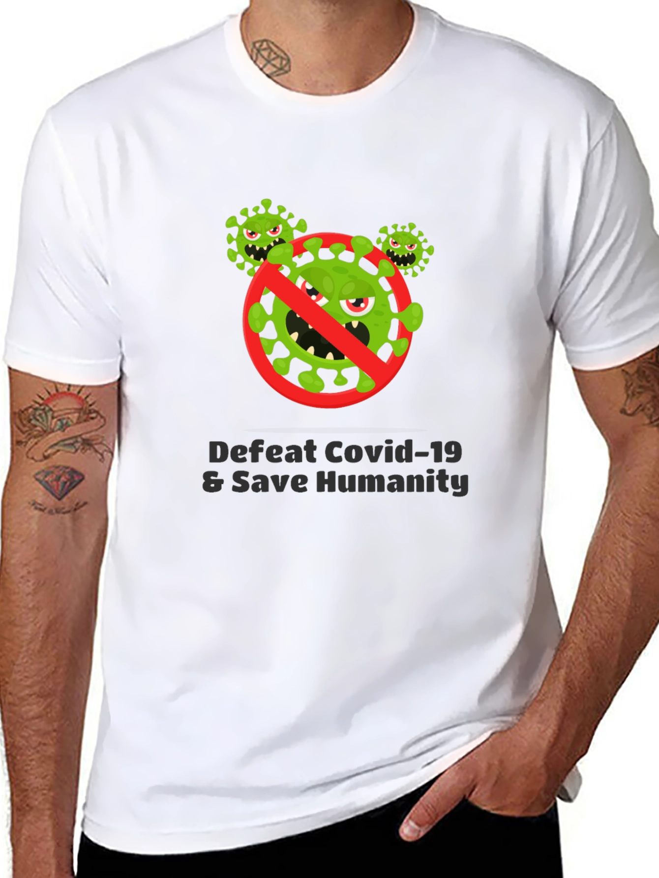 Defeat Covid-19 Save Humanity T-Shirt