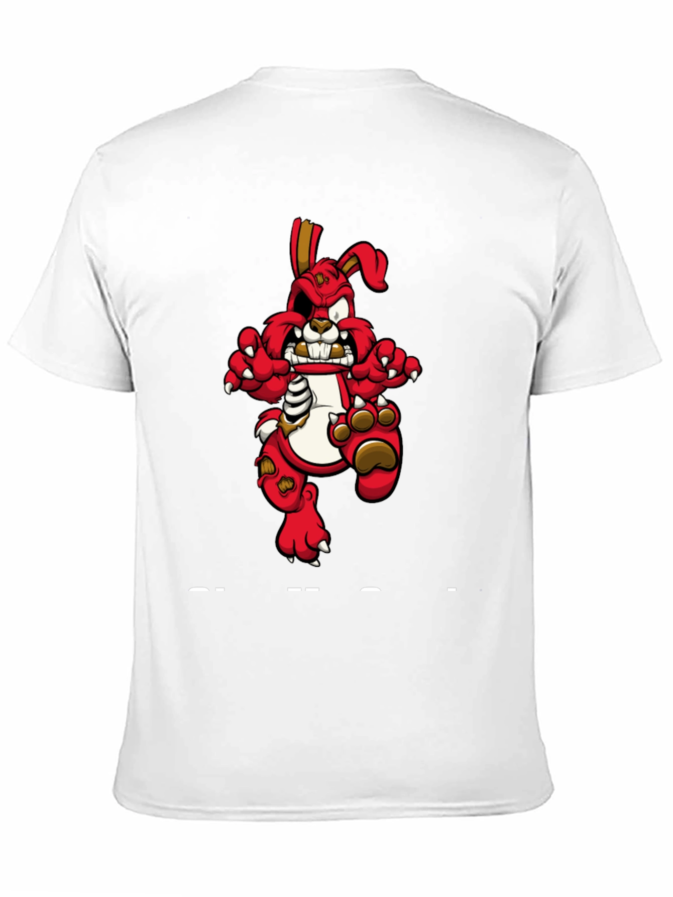 Zombie Bunny Graphic T-Shirt - Black Cotton Tee