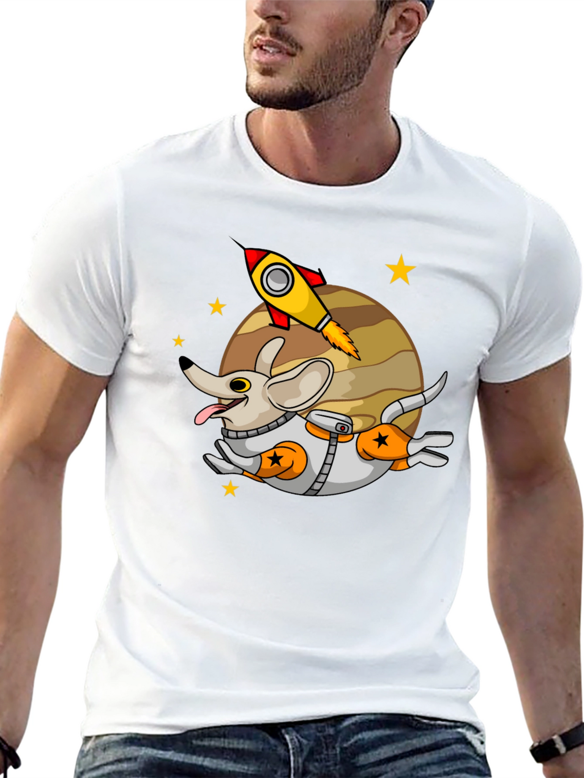 Space Dog T-Shirt - Cute Astronaut Puppy Tee