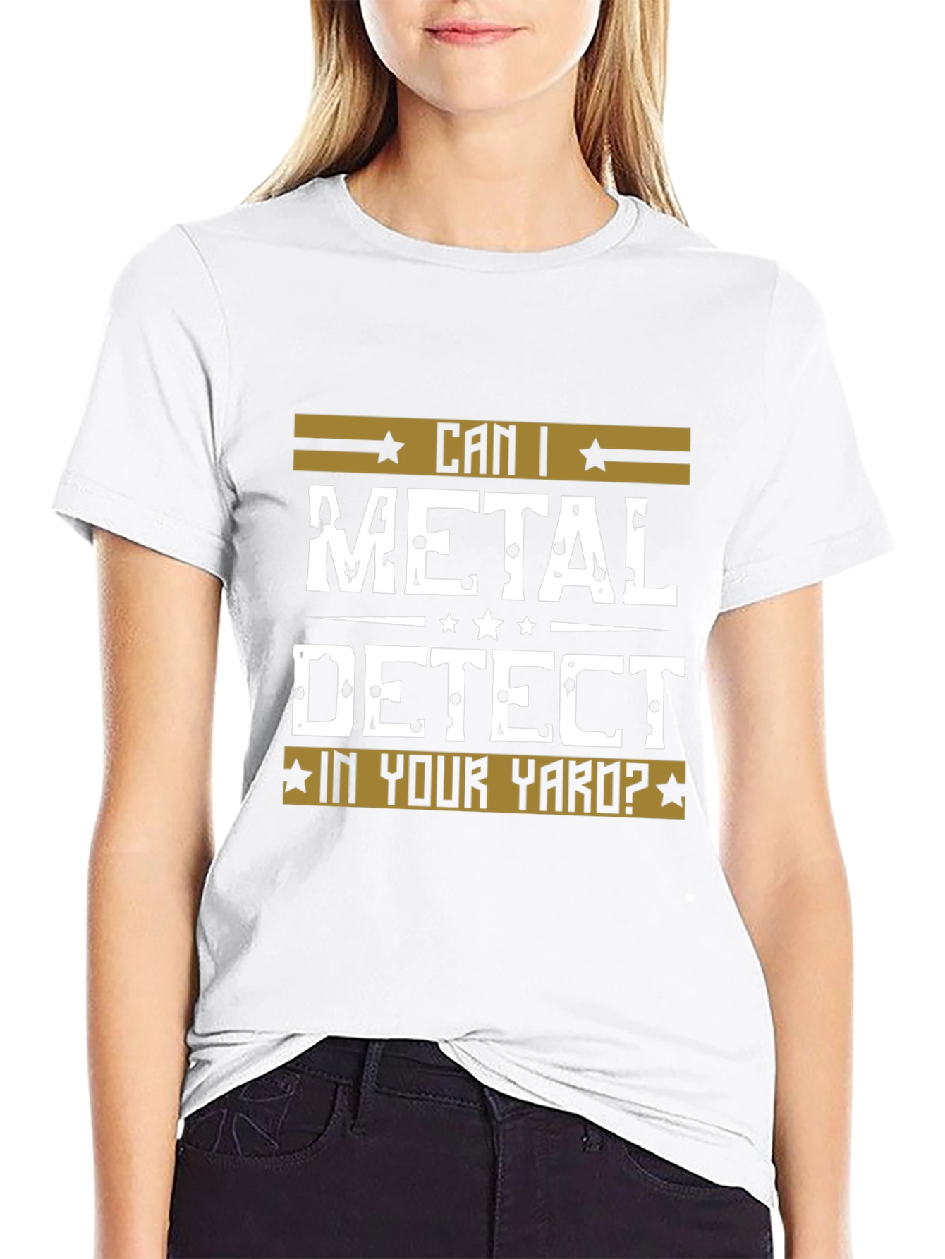 Can I Metal Detect In Your Yard? Black T-Shirt