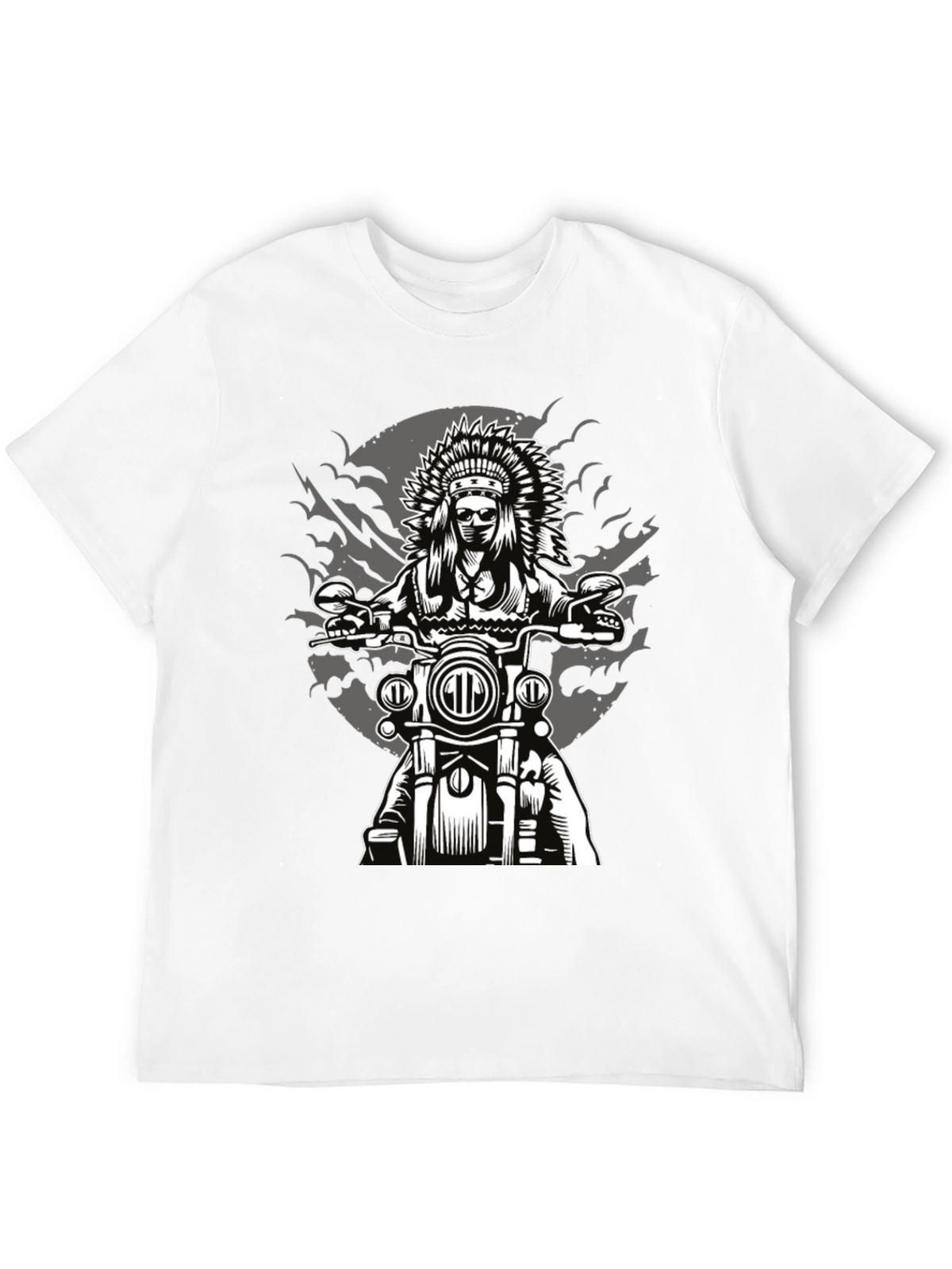 Indian Chief Motorcycle Graphic T-Shirt