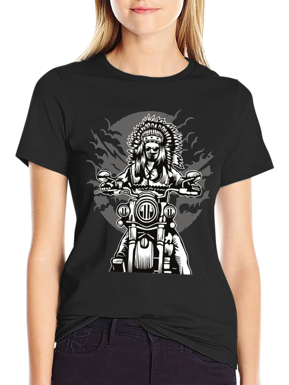 Indian Chief Motorcycle Graphic T-Shirt
