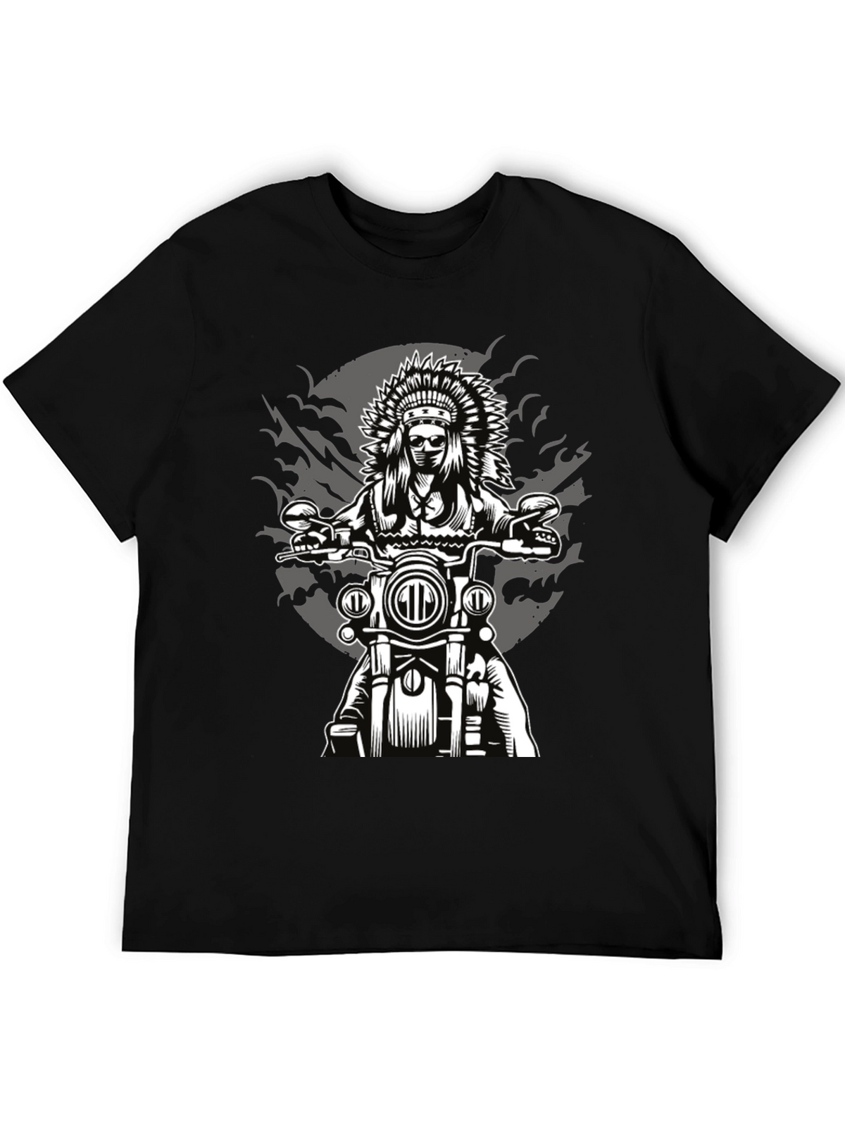 Indian Chief Motorcycle Graphic T-Shirt