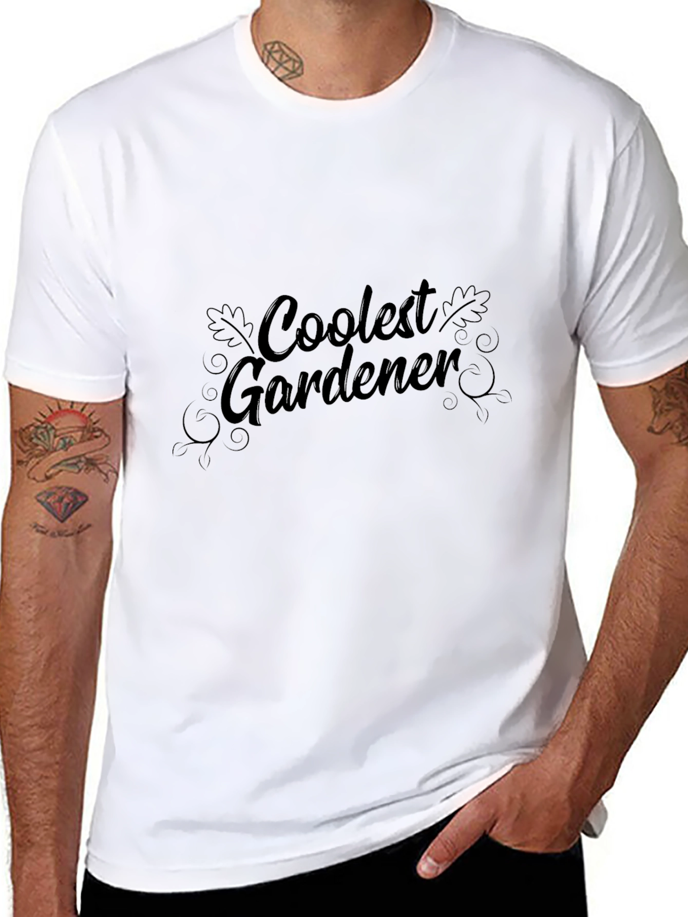 Coolest Gardener Black T-Shirt - Gardening Apparel