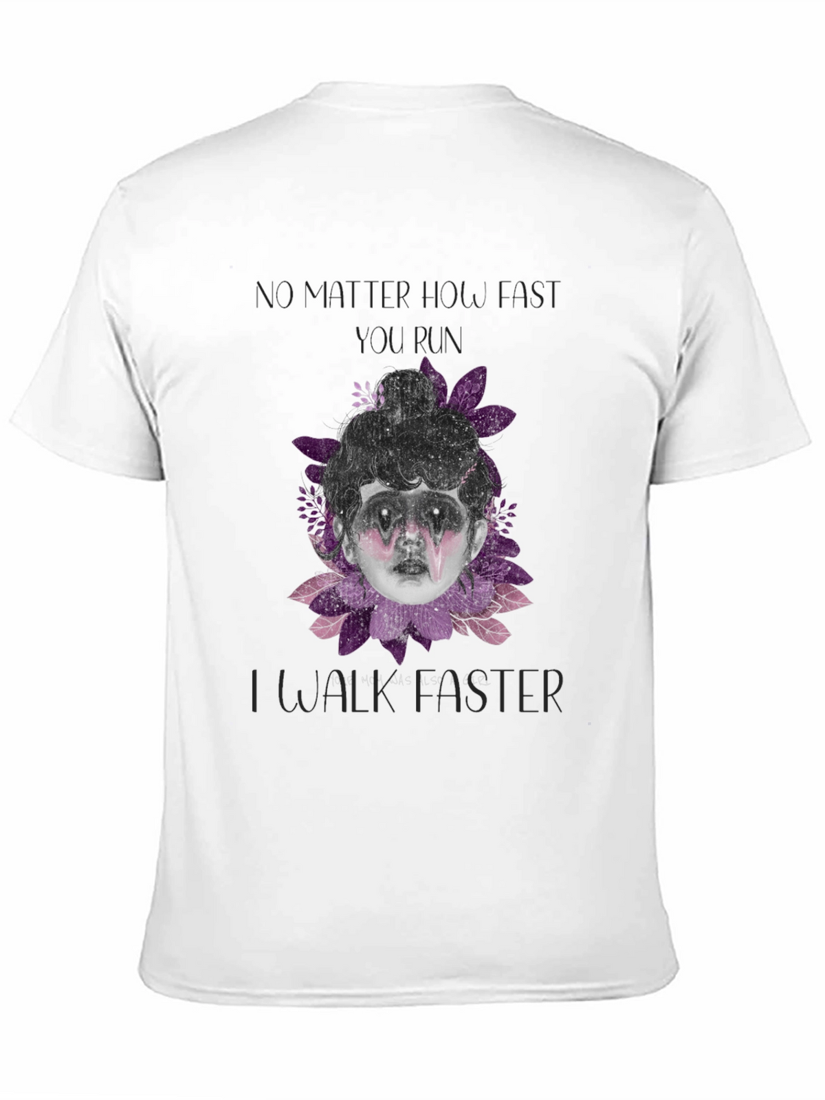 Gothic Girl T-Shirt - Dark Floral Design