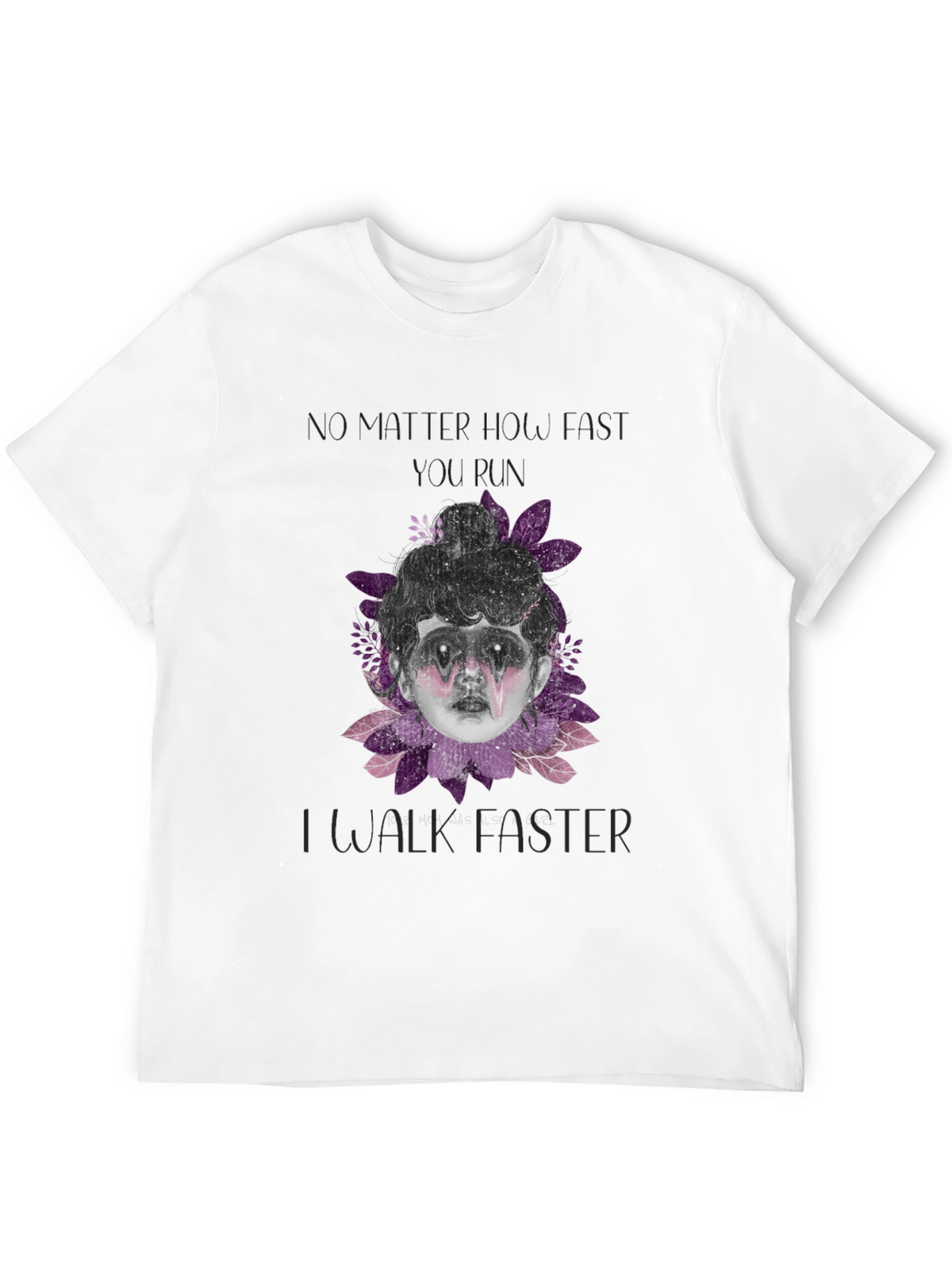 Gothic Girl T-Shirt - Dark Floral Design