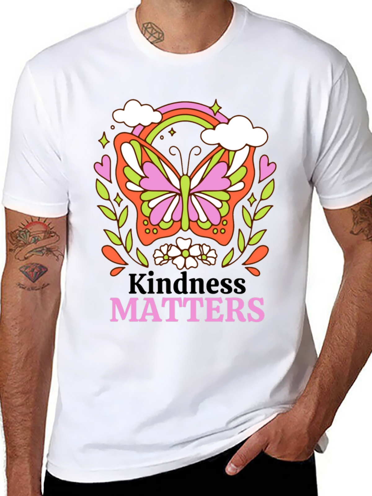 Kindness Matters Butterfly Graphic T-Shirt