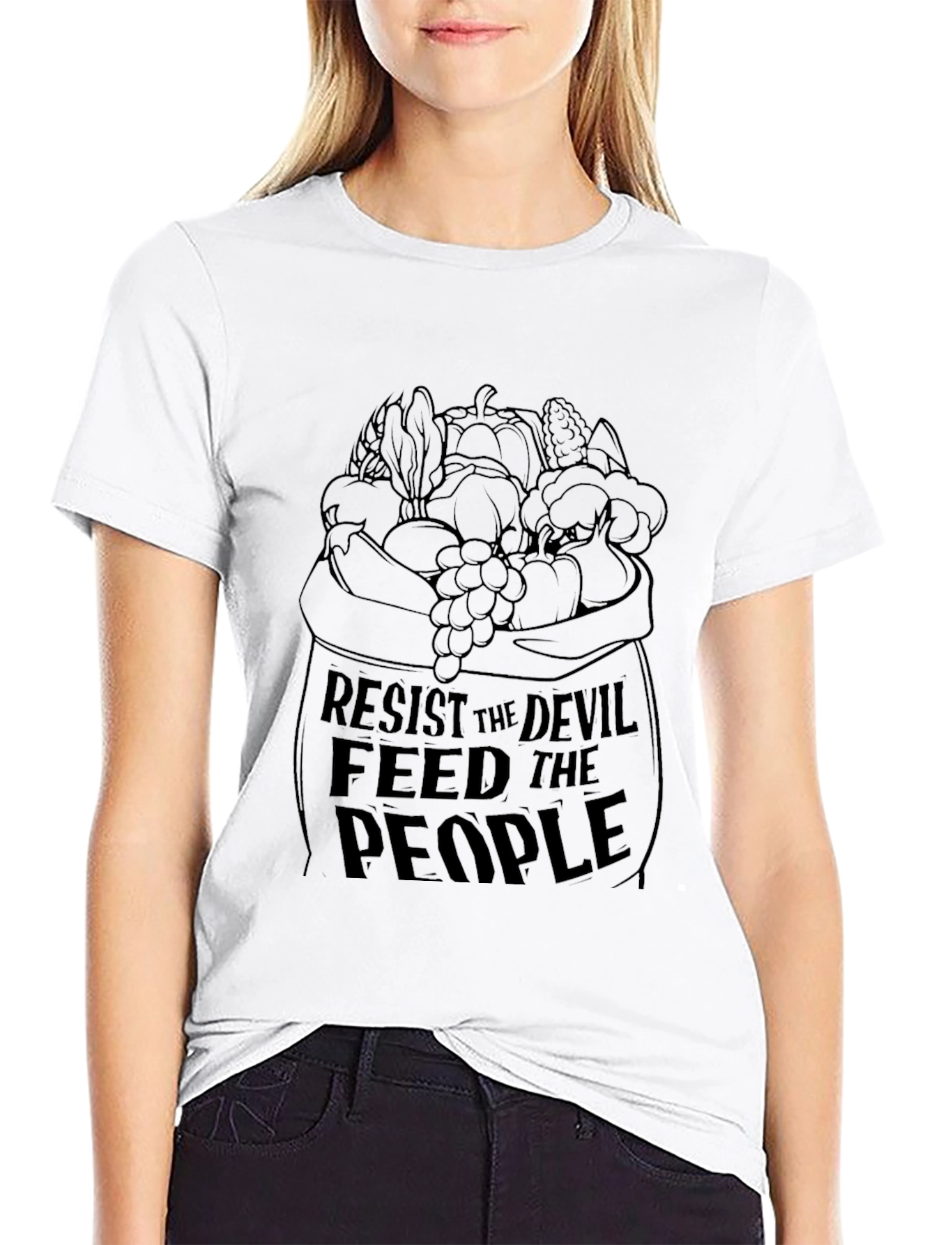 Resist the Devil Feed the People Graphic T-Shirt