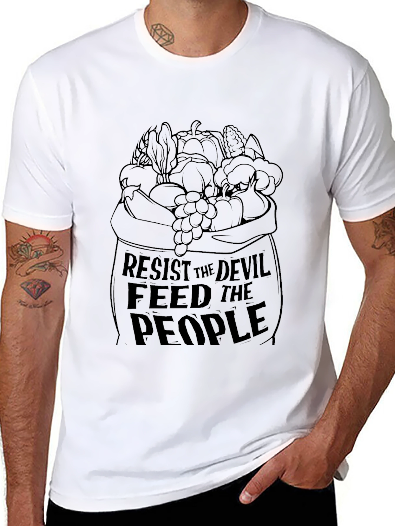 Resist the Devil Feed the People Graphic T-Shirt