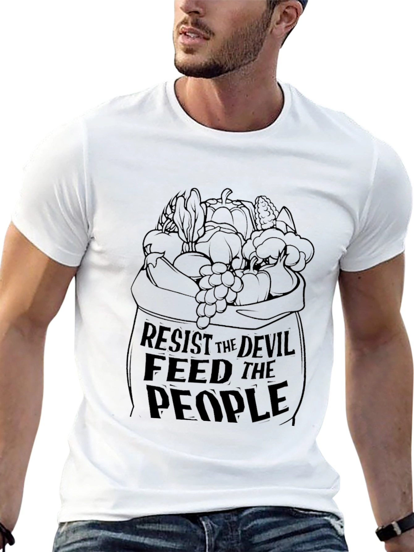 Resist the Devil Feed the People Graphic T-Shirt