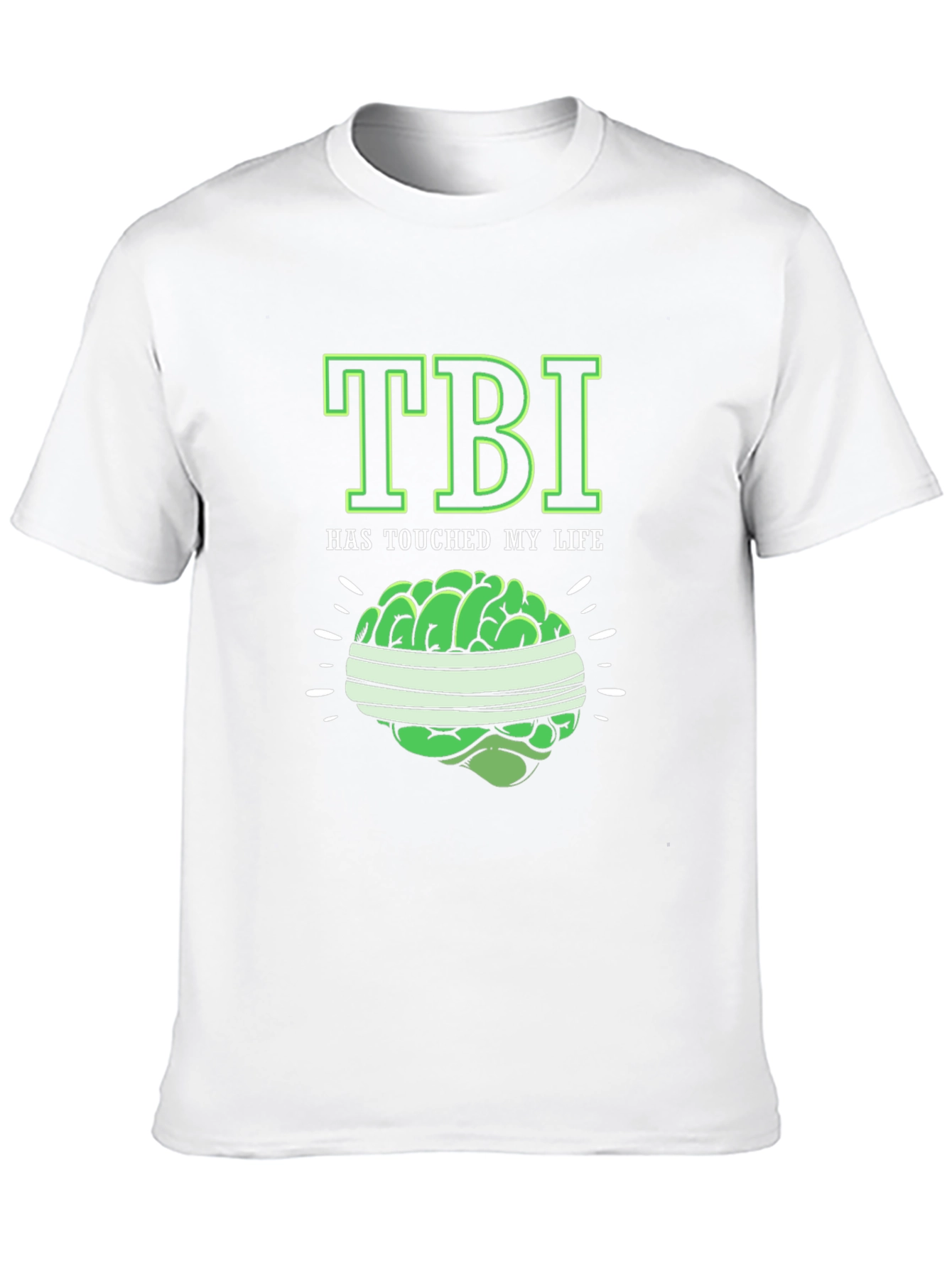 TBI Awareness Black T-Shirt Brain Injury Tee