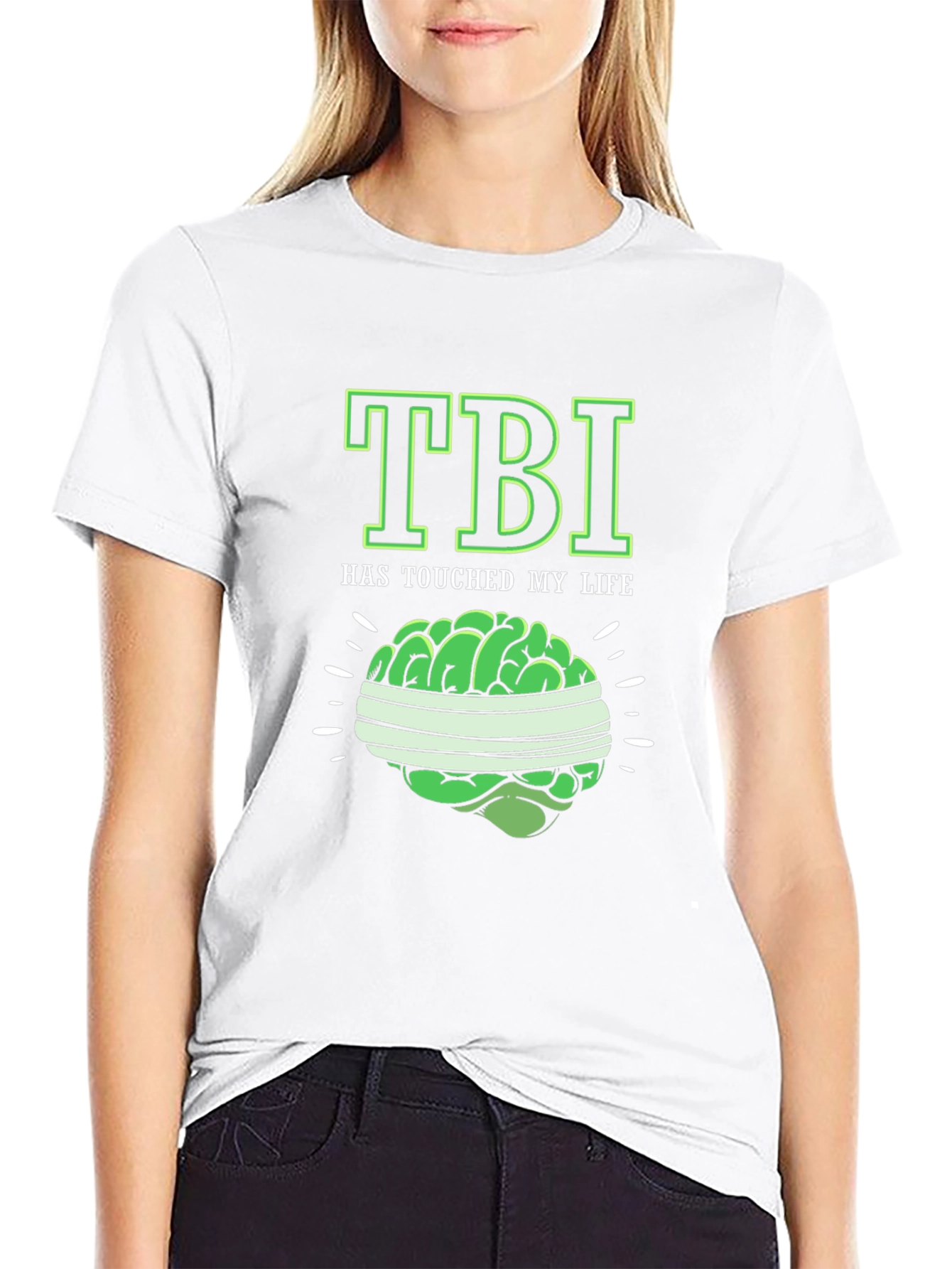 TBI Awareness Black T-Shirt Brain Injury Tee