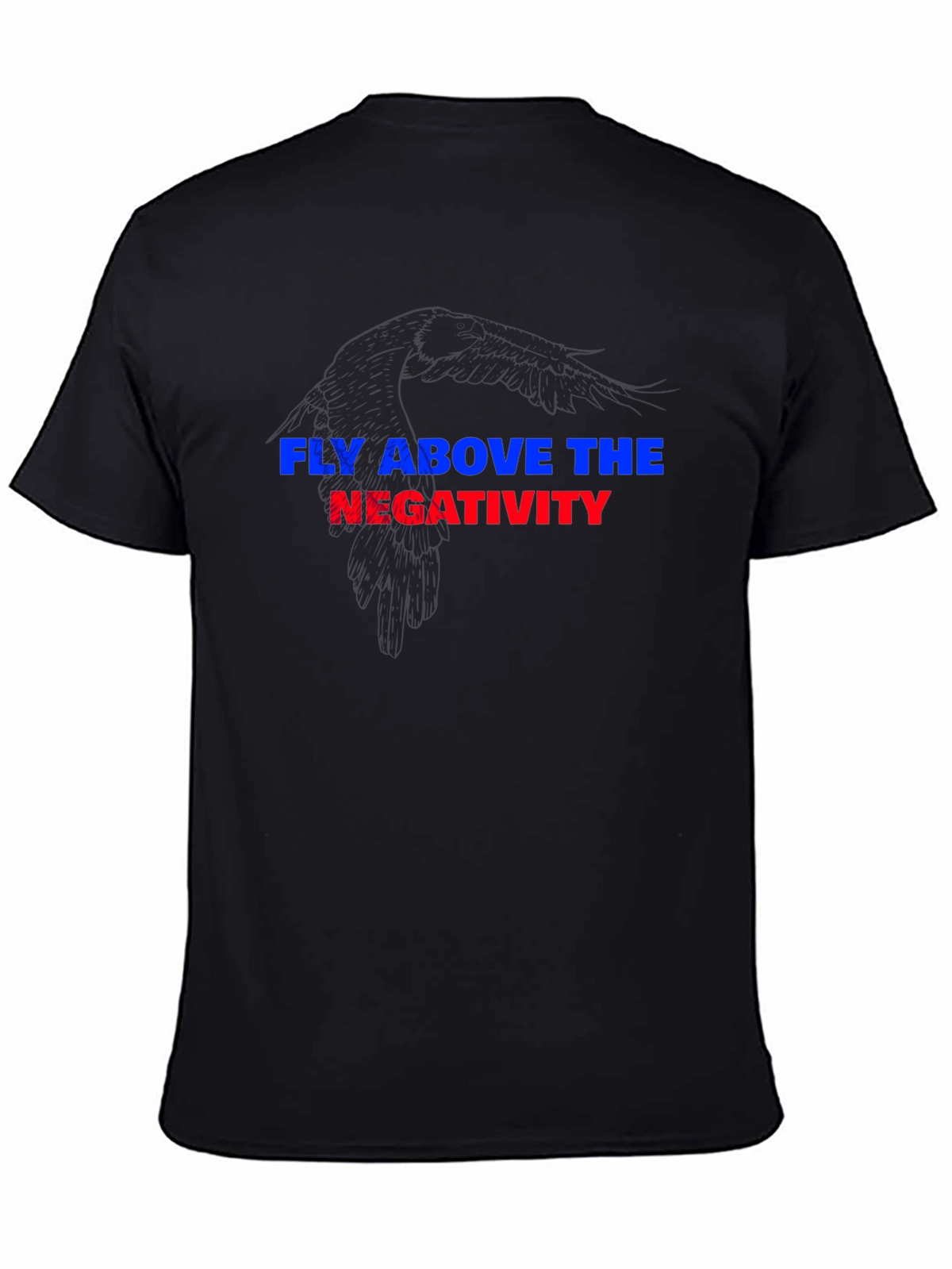 Fly Above Negativity Black Graphic Tee