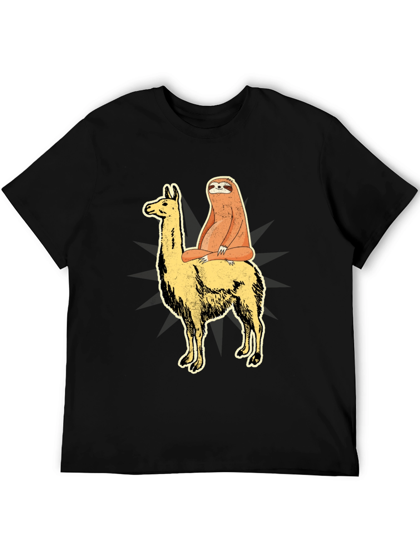 Sloth Riding Llama Graphic Tee - Unisex T-Shirt