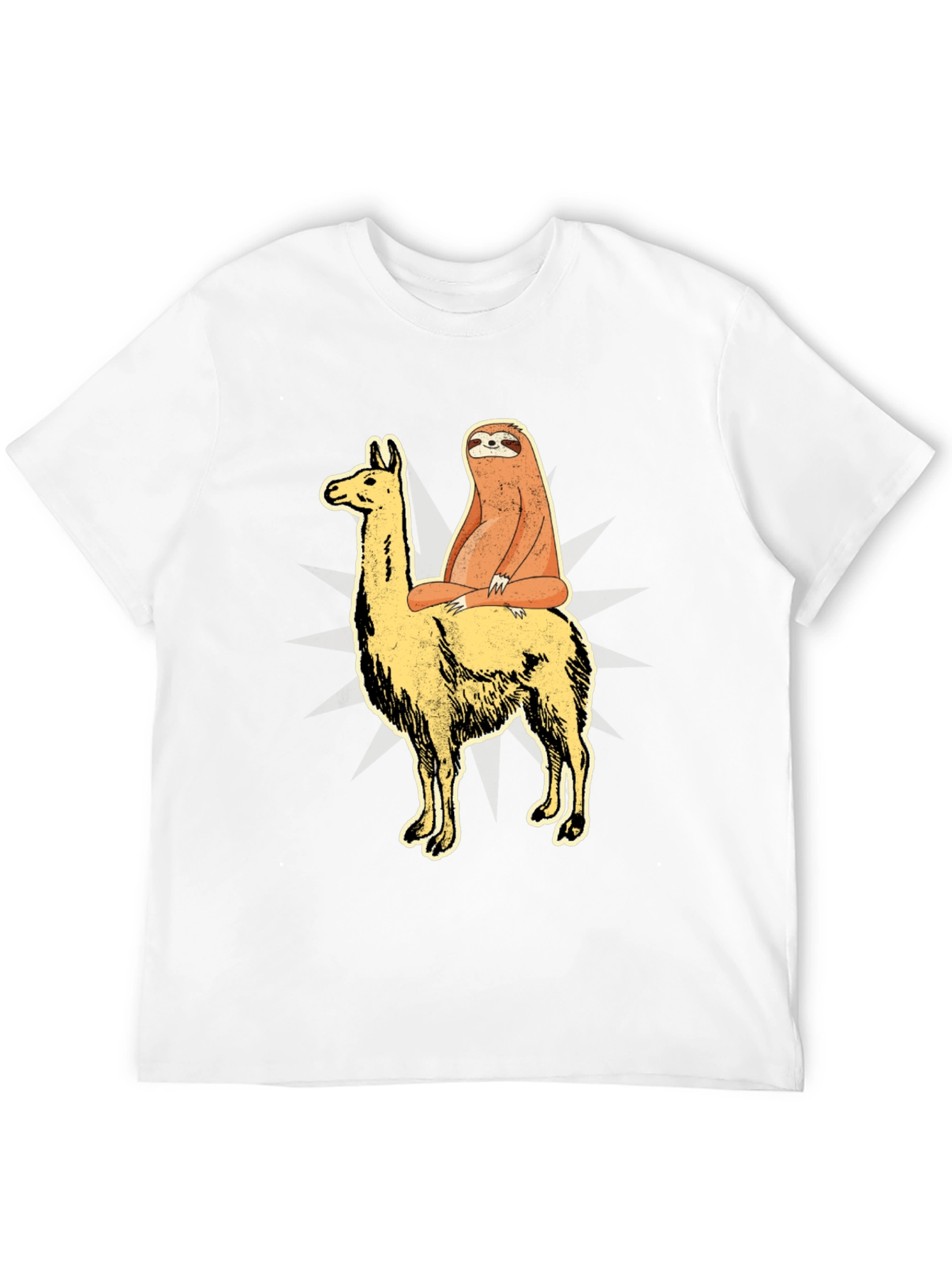 Sloth Riding Llama Graphic Tee - Unisex T-Shirt