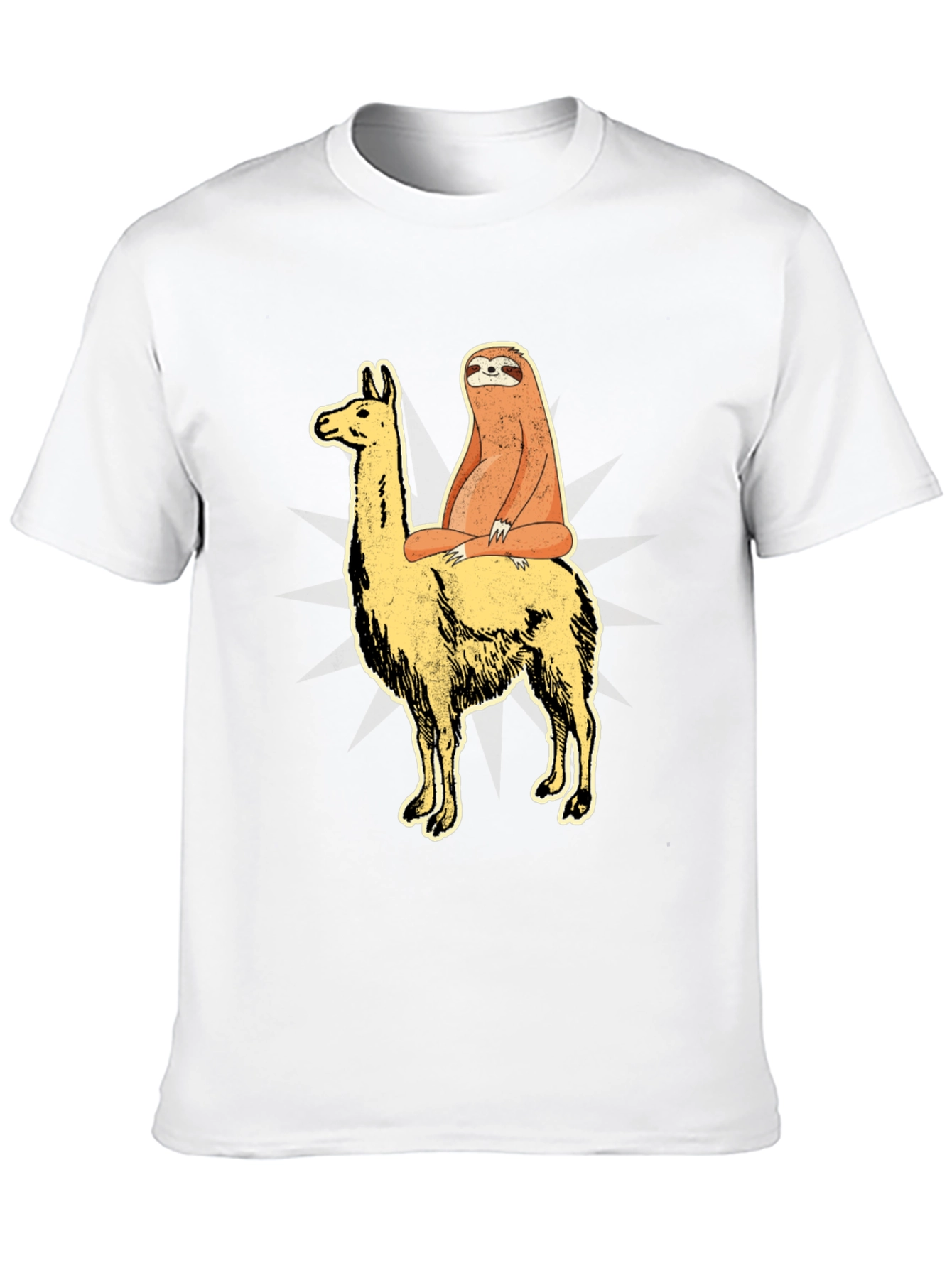 Sloth Riding Llama Graphic Tee - Unisex T-Shirt