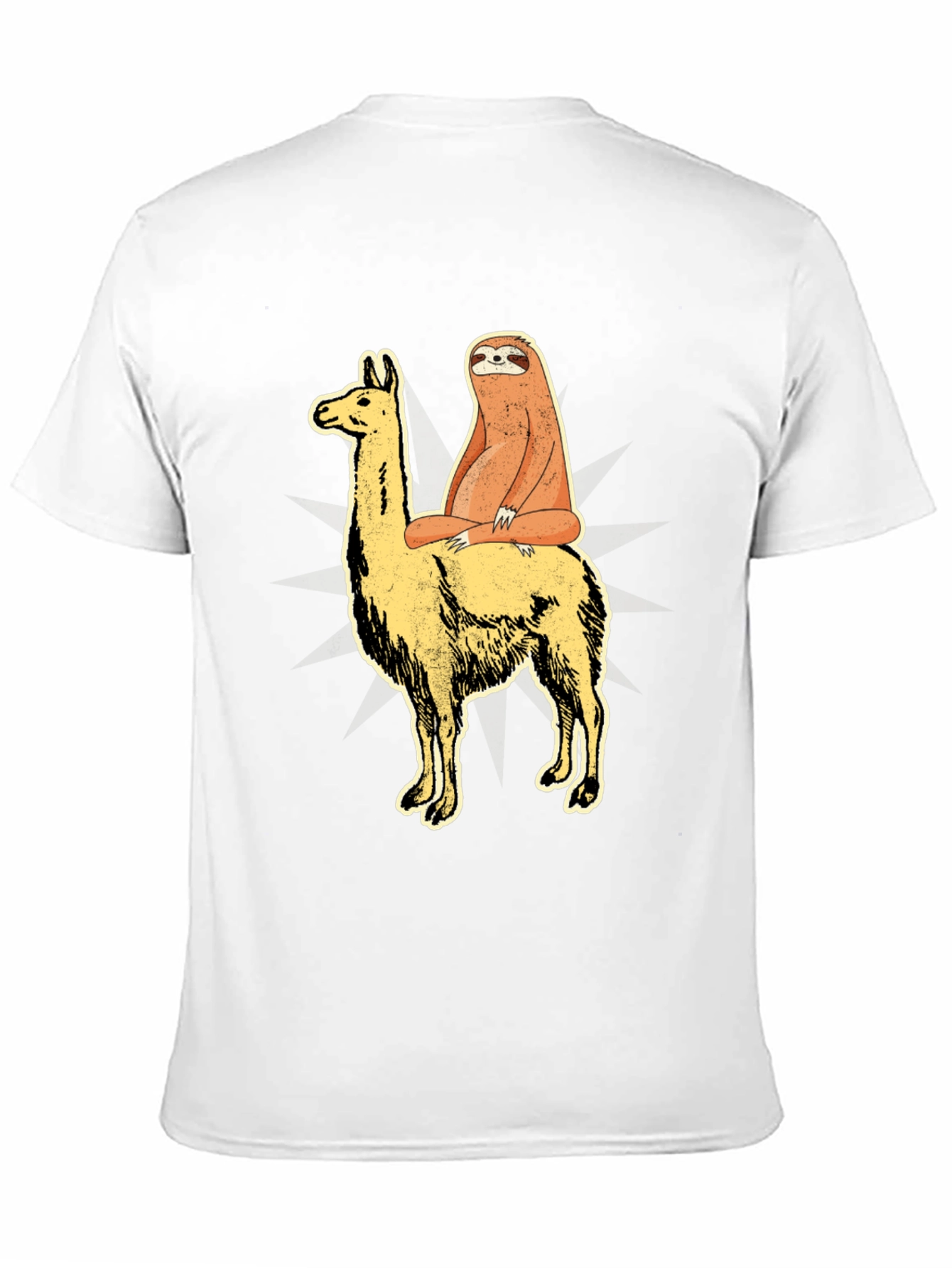Sloth Riding Llama Graphic Tee - Unisex T-Shirt