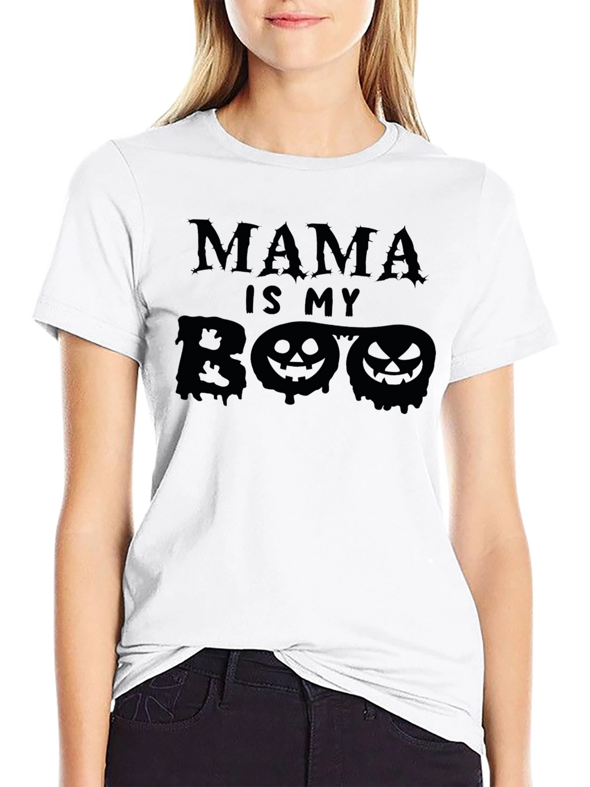 Mama Is My Boo Halloween Graphic Tee
