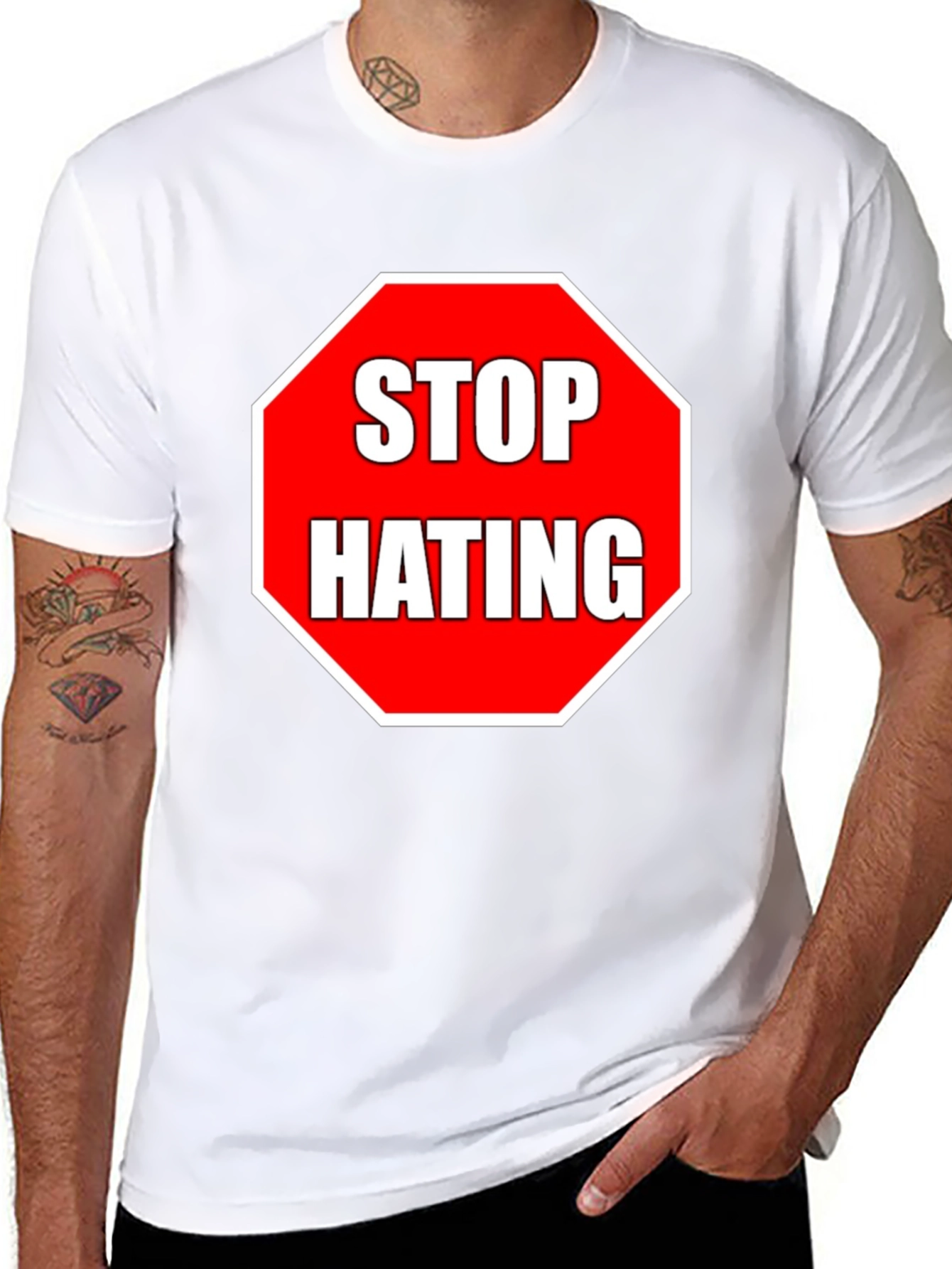 Stop Hating Graphic Tee - Anti-Bullying Awareness T-Shirt