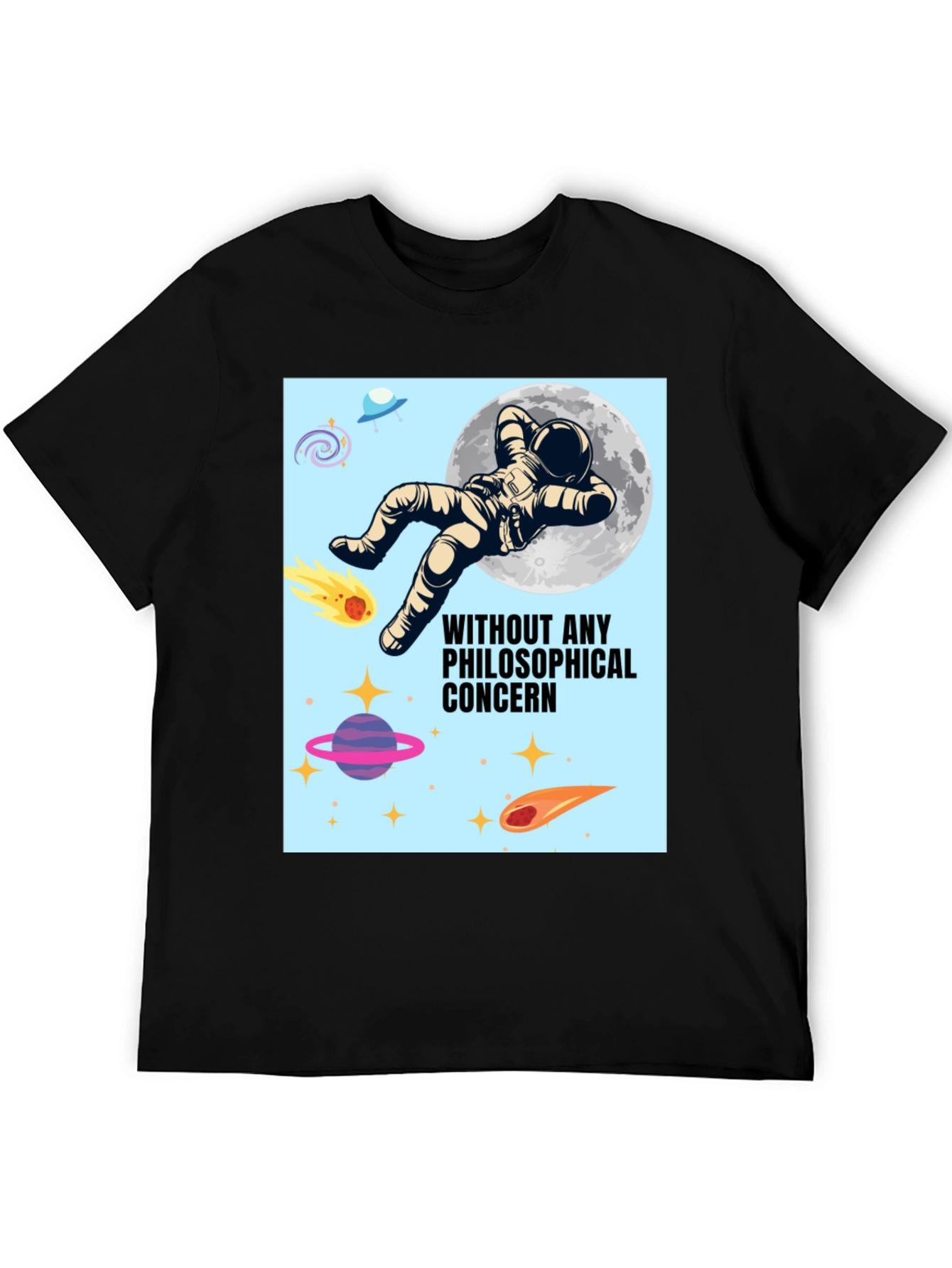 Philosophical Astronaut Black T-Shirt